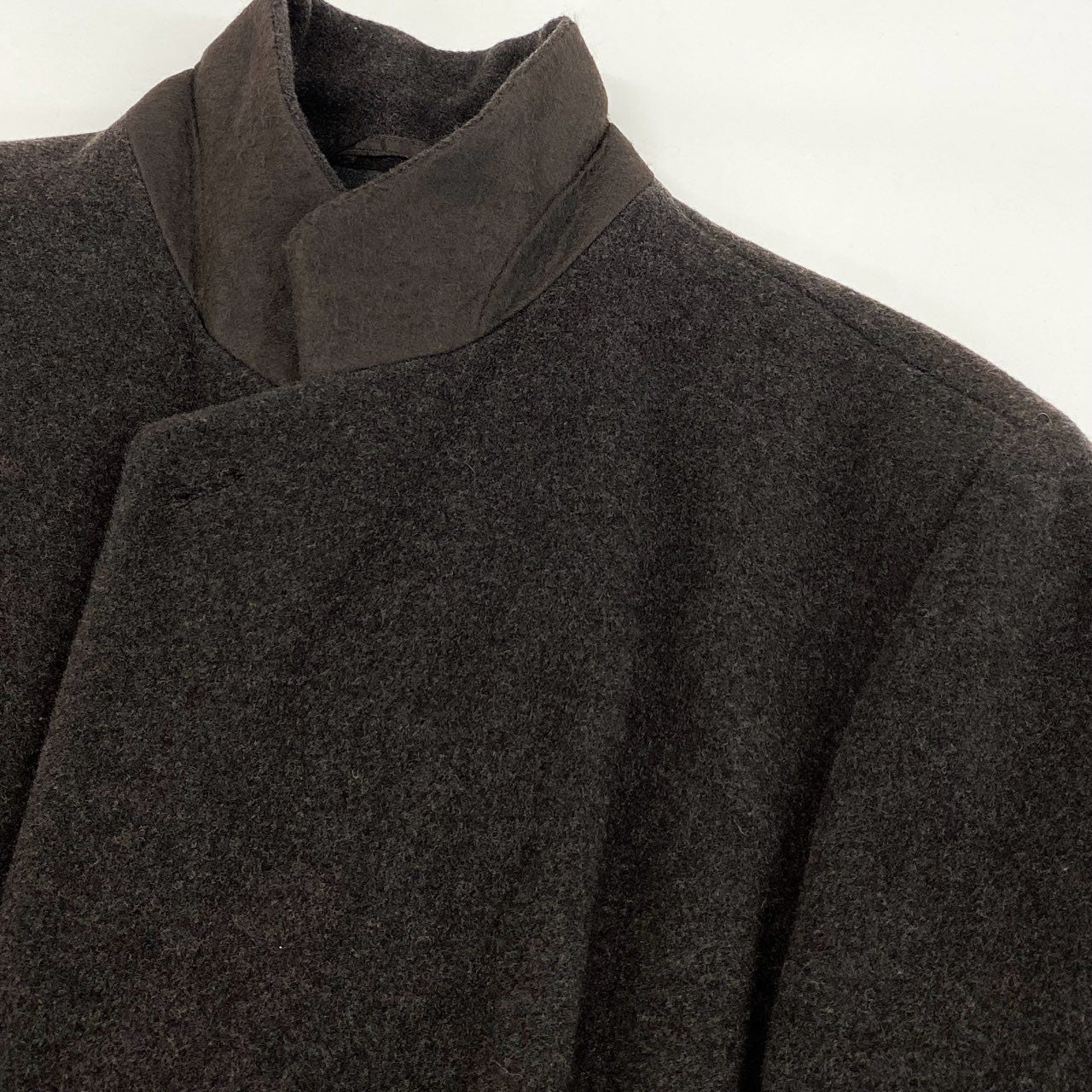 49i11 EMPORIO ARMANI エンポリオアルマーニ セミロングコート ウールコート イタリア製 90’s~00’s old メンズ 男性用 1626922 48 ブラウン系u02t
