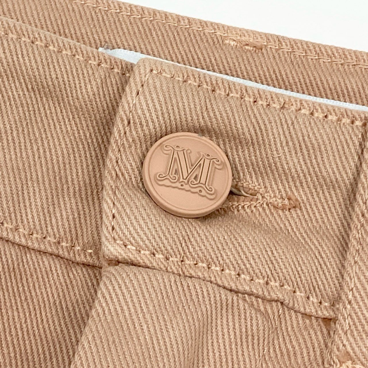 76a14 《未使用》定価¥77,000 Max Mara マックスマーラ ストレッチブル クロップドジーンズ 23113601396 34 ピンク デニムパンツ タグ付き