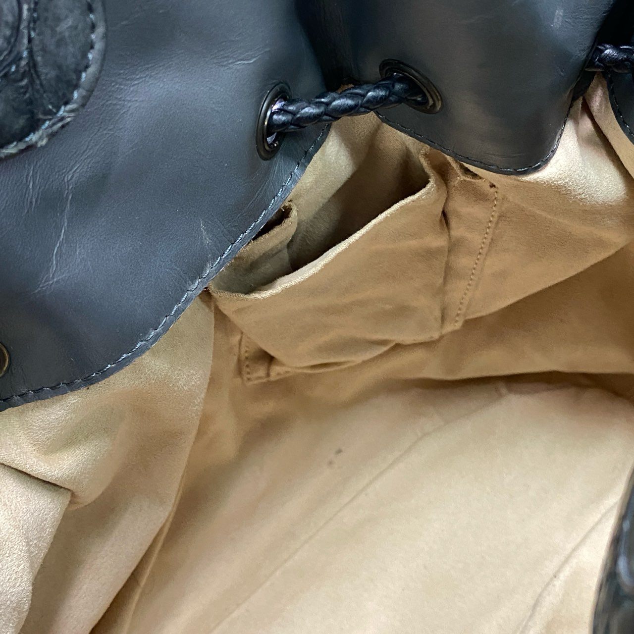 Fe18 《JRA認定》 本革 クロコダイルレザー 巾着 トートバッグ カーキ グレー系 マットクロコダイル 本クロコ ユニセックス 鞄