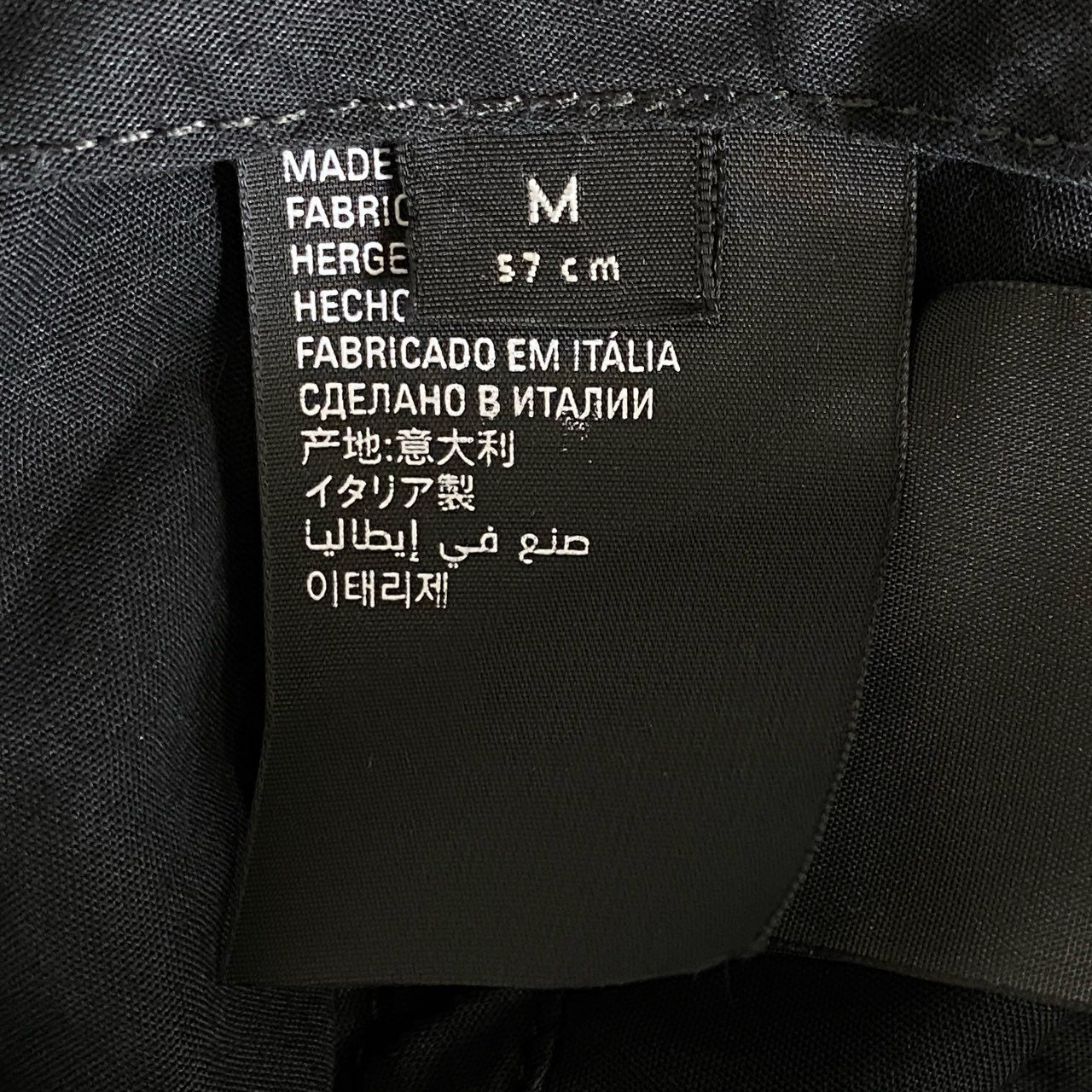 g18 BALENCIAGA バレンシアガ HAT GAFFER キャップ 帽子 M ブラック コットン100%