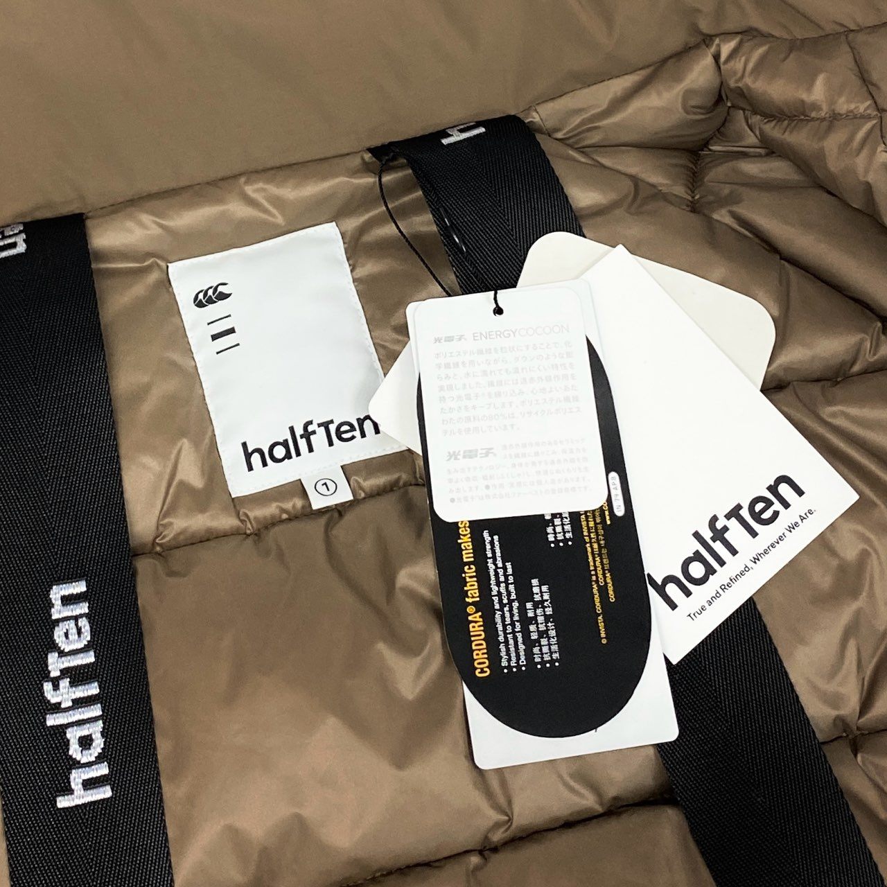 24f18 《未使用保管品》タグ付 定価\68,000 CANTERBURY カンタベリー DEFENDER PUFF COAT 中綿ジャケット コート HTM7150 1 ブラウン系 メンズ