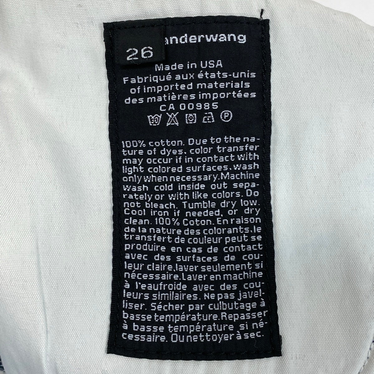 g13 【美品】alexanderwang アレキサンダーワン デニムショートパンツ 折り返しデザイン ボトム 26サイズ インディゴ コットン100% レディース 女性用ta1ta1