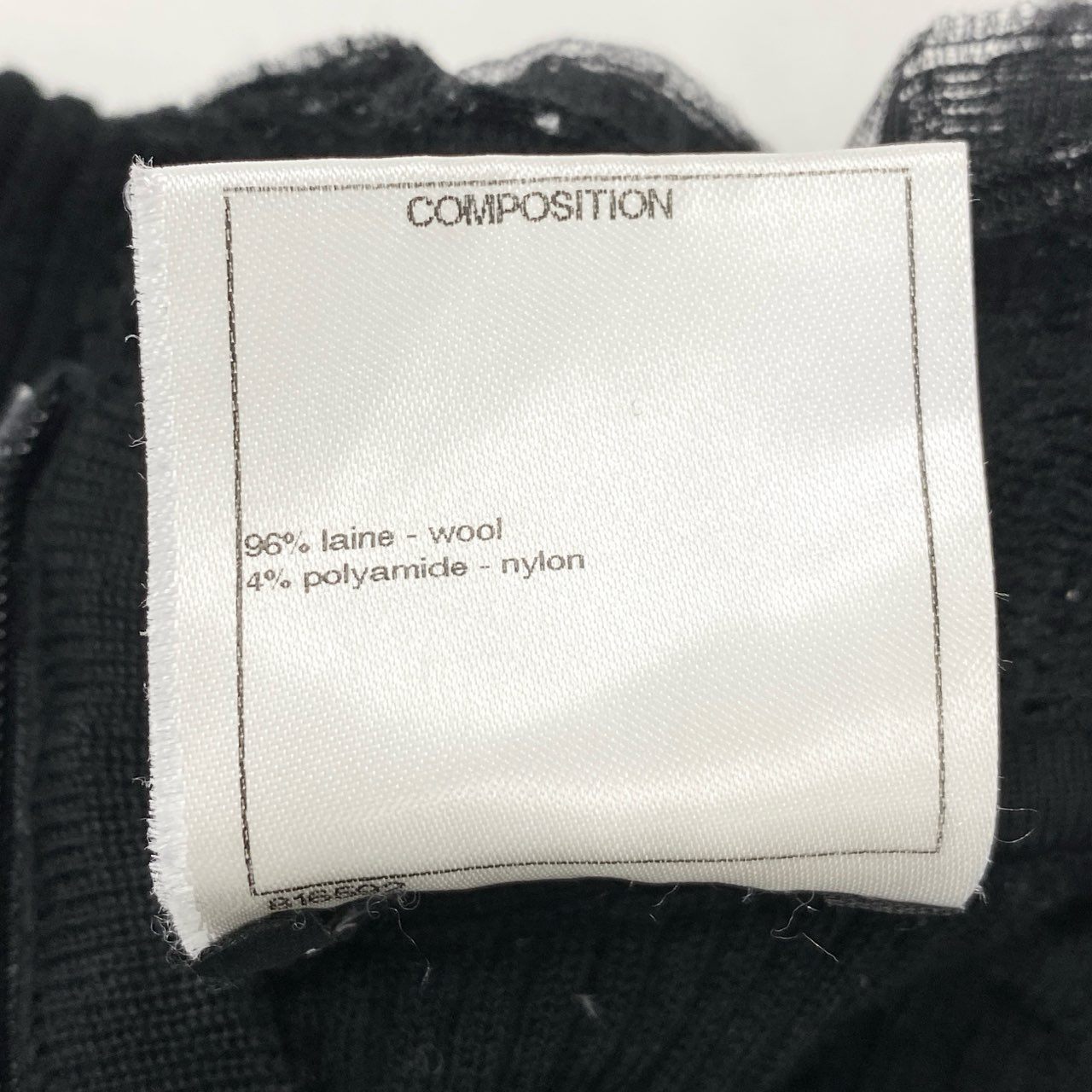 34d4 CHANEL シャネル リブニット 長袖セーター トップス フリル ココマーク装飾 P51988K06686 サイズ40 ブラック レディース