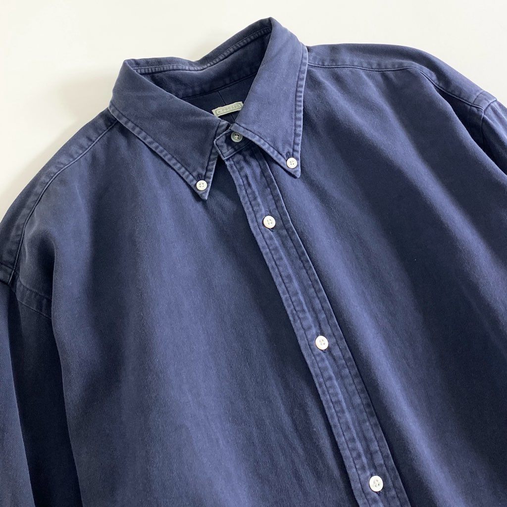 54e7 A.PRESSE アプレッセ 22FW ボタンダウンシャツ BD SHIRT 22AAP-02-07H 2 ネイビー コットンツイル バイオ加工