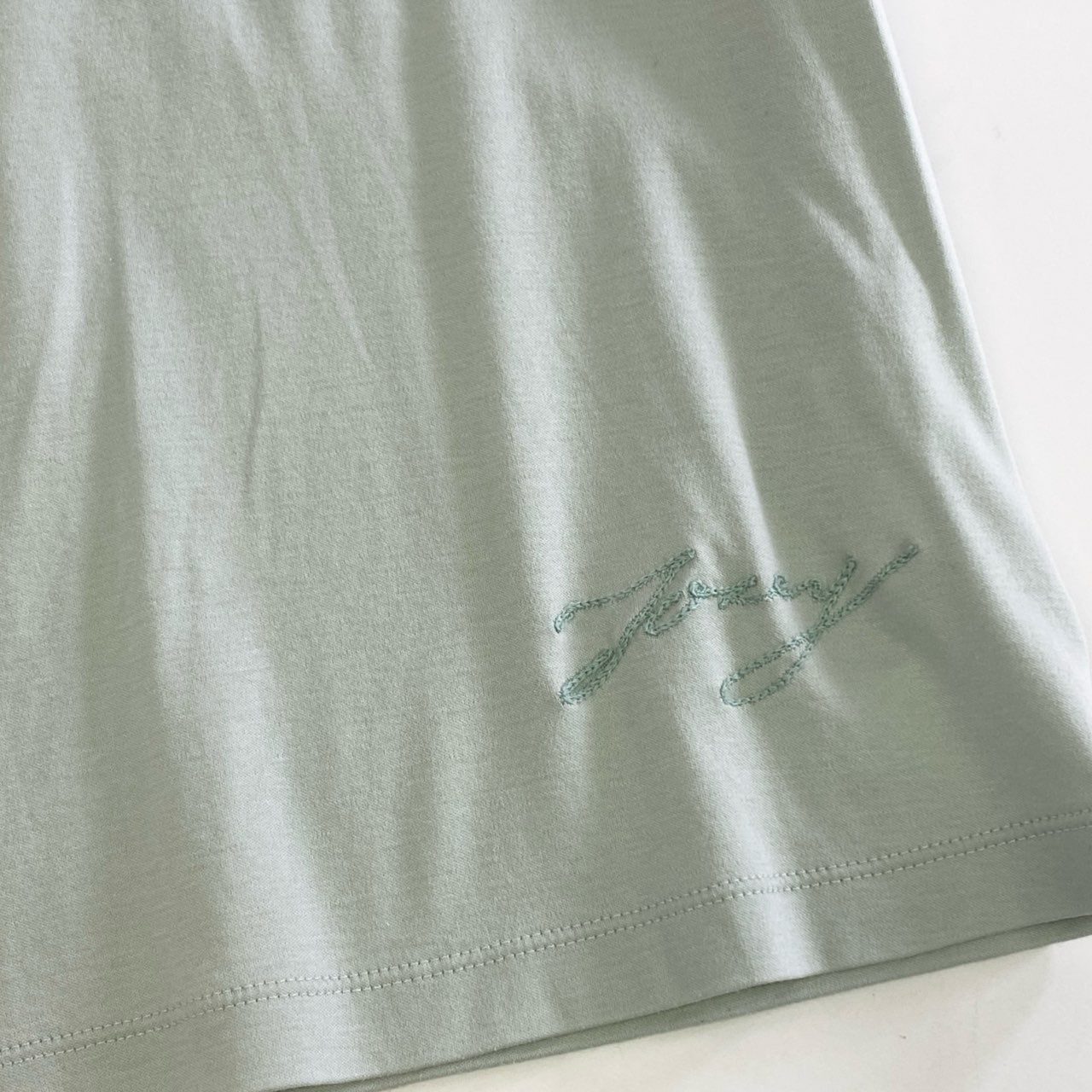 38k12 FOXEY フォクシー 40805 コントロールC ロゴ刺繍 半袖Tシャツ カットソー トップス サイズ38 ミントグリーン コットン100% レディース