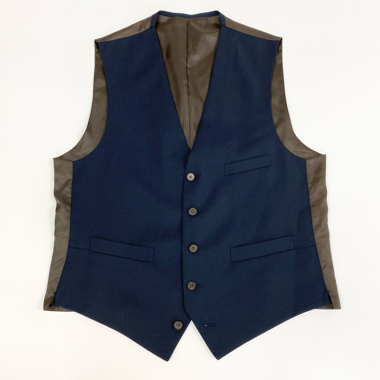 53j17 FABRIC TOKYO ファブリックトーキョー セットアップスーツ 3ピース シングルスーツ ビジネス フォーマル ネイビー メンズu02t