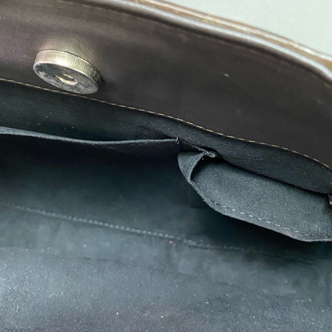 Cf10 《美品》 シャイニングクロコ ターンロック ショルダーバッグ ブラウン クロコダイルレザー 本クロコ 本革 ワニ Crocodile Leather