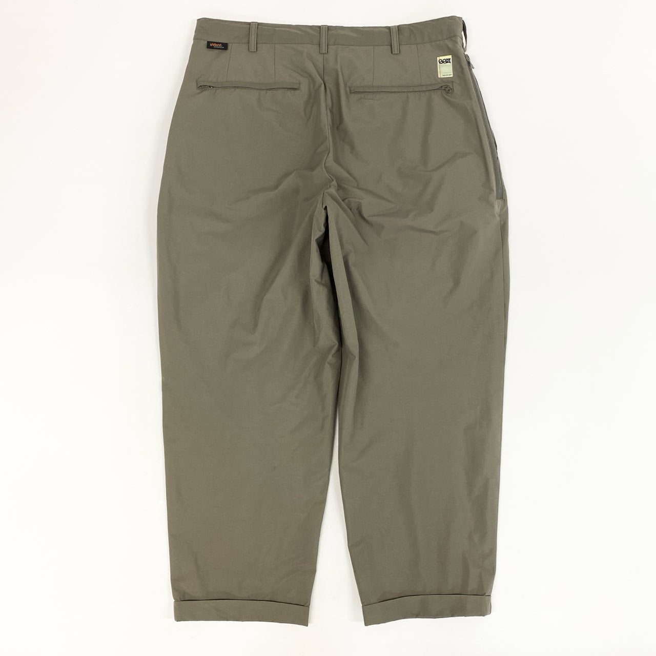 37e2 【美品】 SSZ エスエスズィー SURF&SK8 BEAMS別注 eVent 2P SLACKS ナイロンスラックスパンツ ボトムス 11-23-1344-120 Lサイズ カーキ ナイロン
