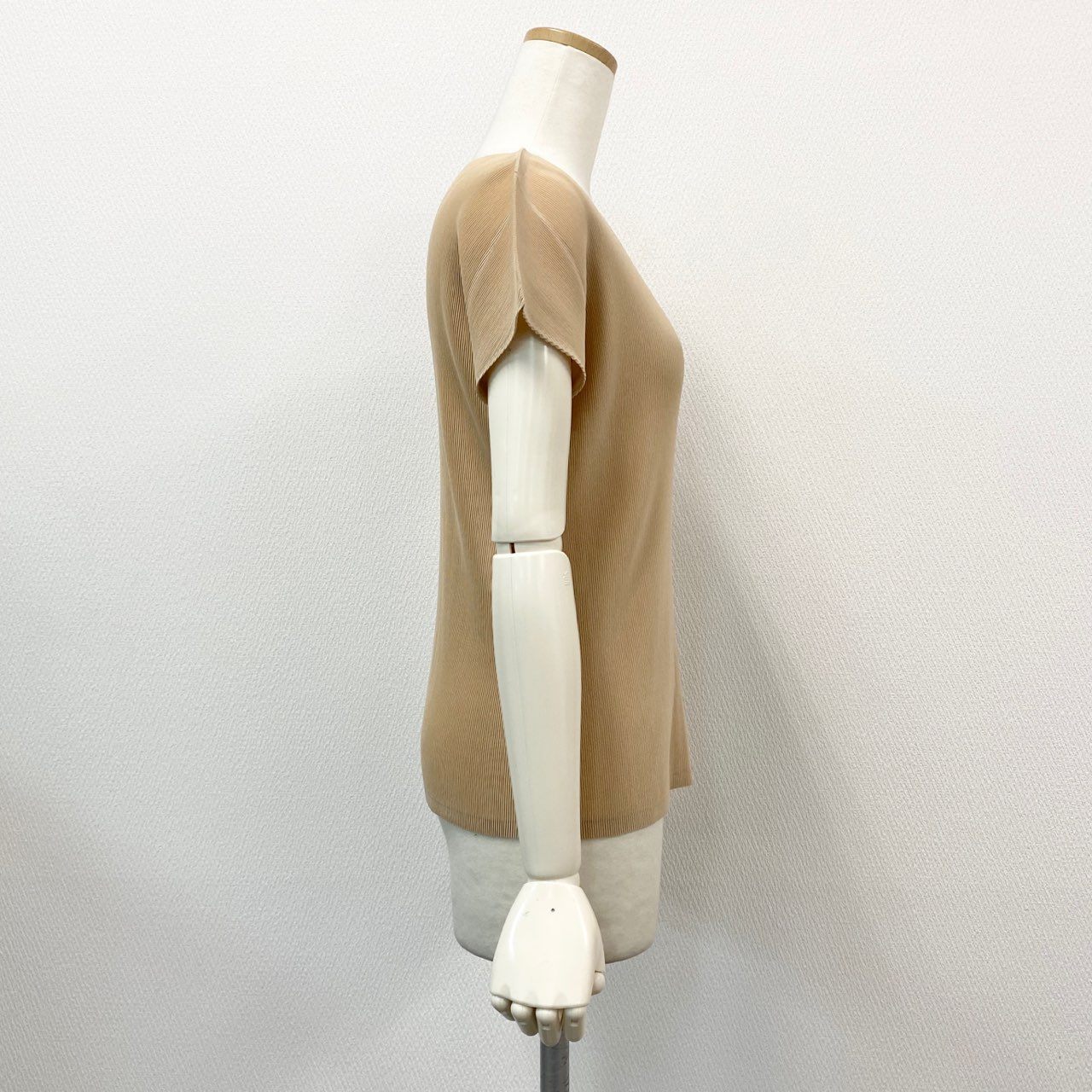 37a16 PLEATS PLEASE プリーツプリーズ 半袖Tシャツ カットソー トップス プリーツ加工 PP81FK382 サイズ3 イエロー系 ポリエステル100% レディース 日本製