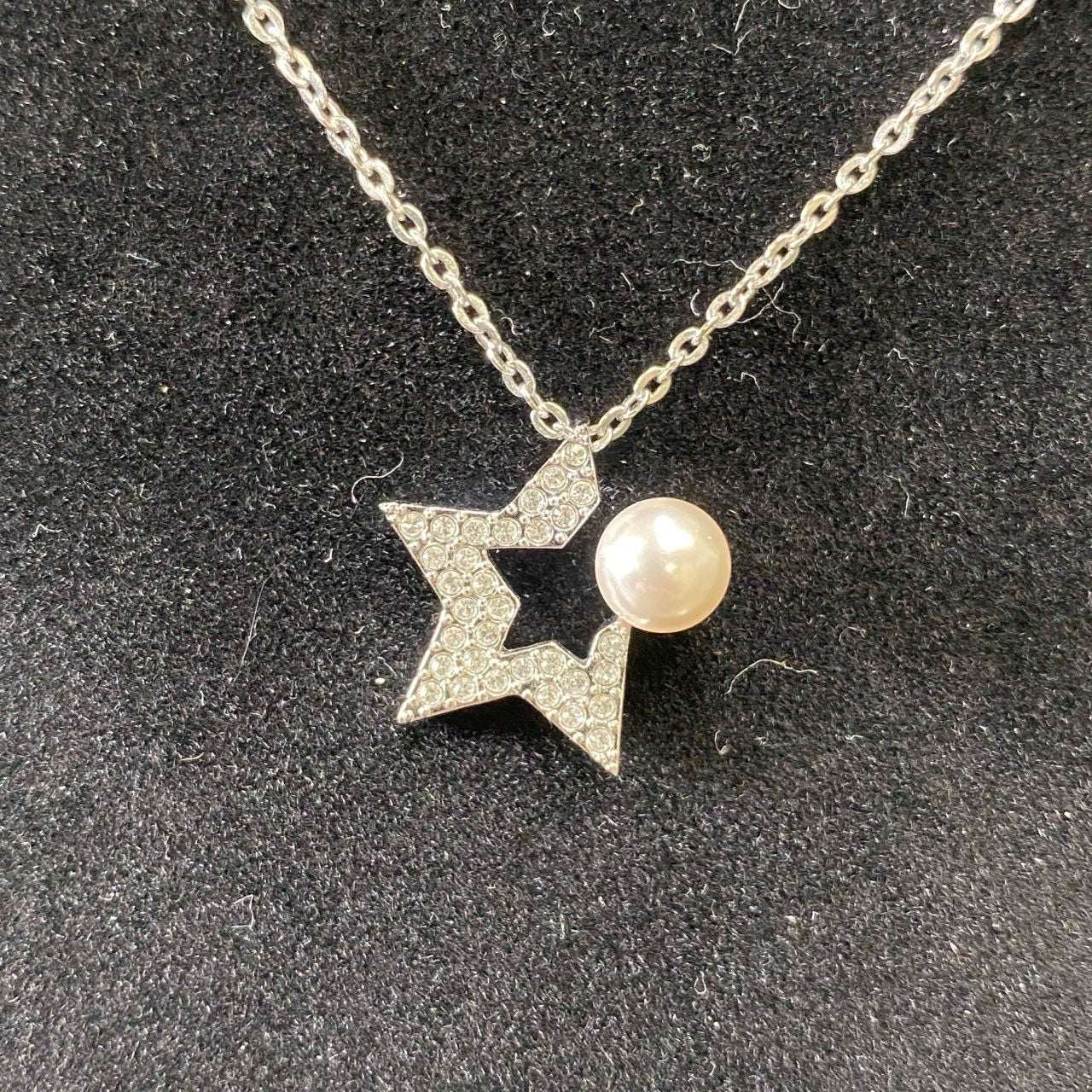 g29 SWAROVSKI スワロフスキー スターパール ネックレス シルバー ラインストーン アクセサリー ラグジュアリー
