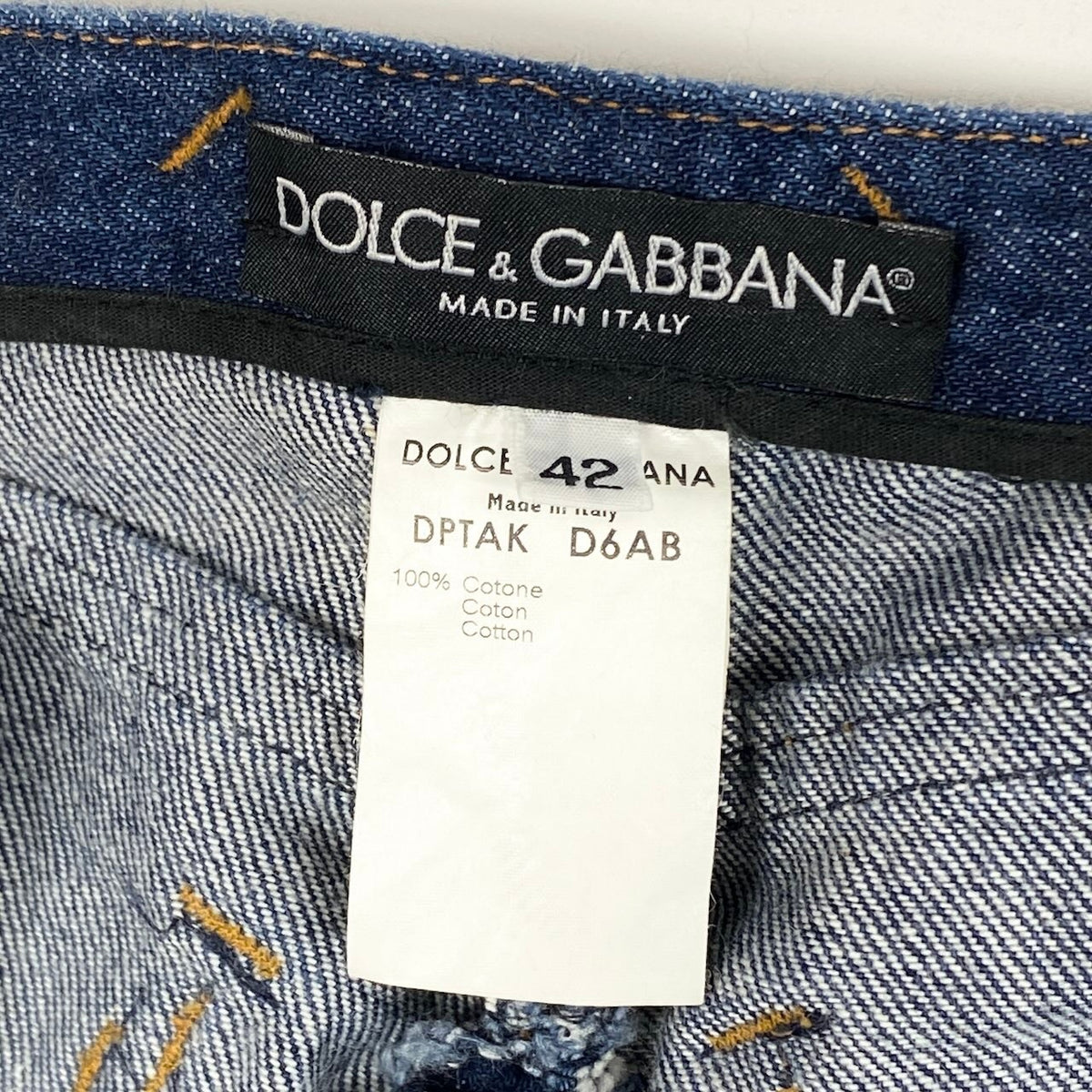 Ei20 DOLCE&GABBANA ドルチェアンドガッバーナ 2002ss バタフライ デニム フレアパンツ 42 インディゴブルー コットン アーカイブu02t