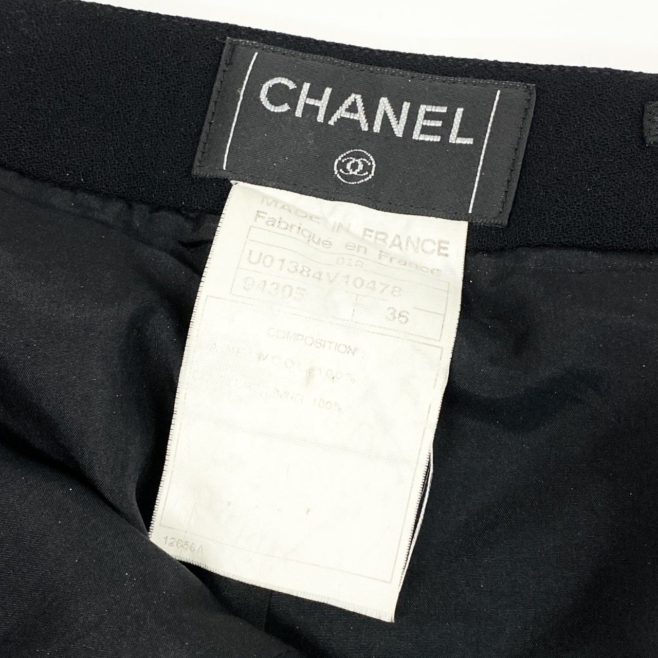 Cd9 CHANEL シャネル 2001 ココマークボタン リラックス スラックスパンツ U01384 36 ブラック ウールu02tu02t