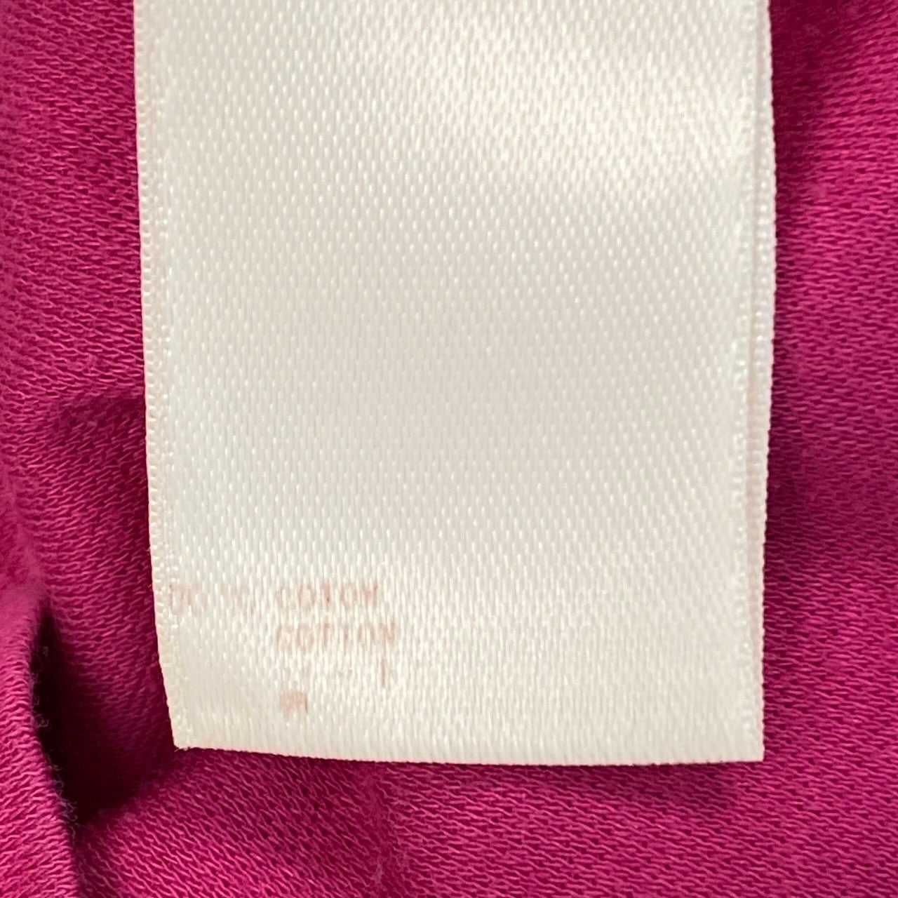 Ed21 LOUIS VUITTON ルイヴィトン ノースリーブTシャツ タンクトップ LVチェーン イタリア製 Sサイズ ピンク コットン100% レディース 女性用u02t