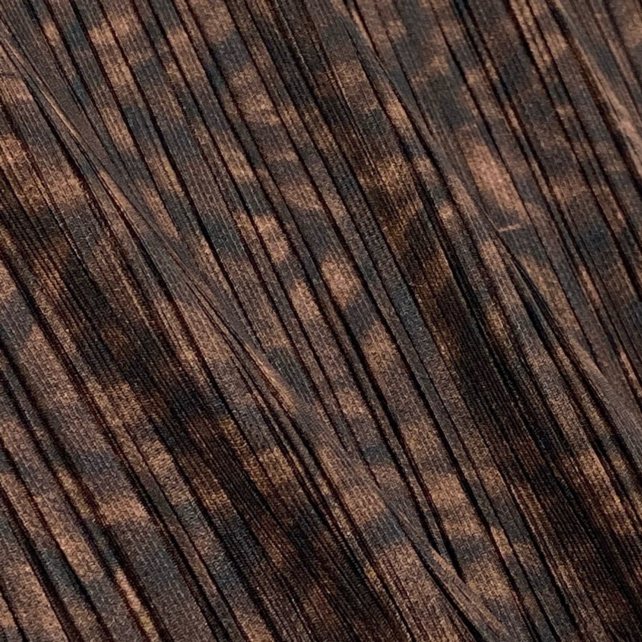 42h22 PLEATS PLEASE プリーツプリーズ イッセイミヤケ プリーツ加工 長袖カットソー トップス PP43-JK961 サイズ3 ブラウン 総柄 ポリエステル レディースu02t