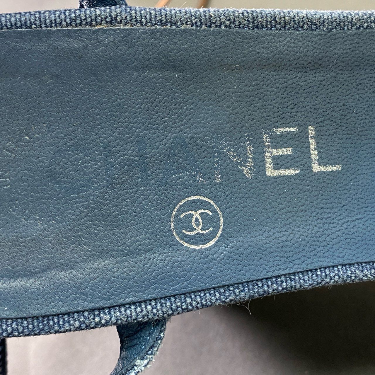 4d15 CHANEL シャネル ココマーク入り ウェッジソール デニム チェーンサンダル 36 1/2 インディゴブルー シューズ 夏 イタリア製