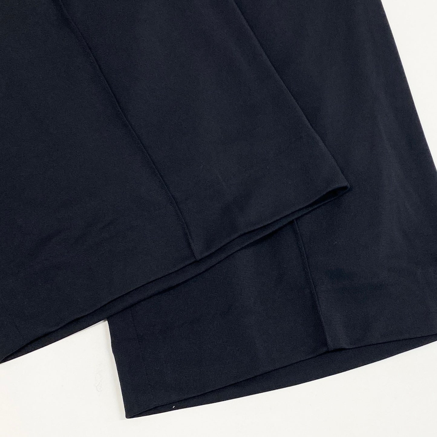 56h1 LEONARD レオナール ボトムス ストレッチ カンカン素材 ストレートパンツ 薄手 レディース 女性用 0183511 42 ブラックu02t