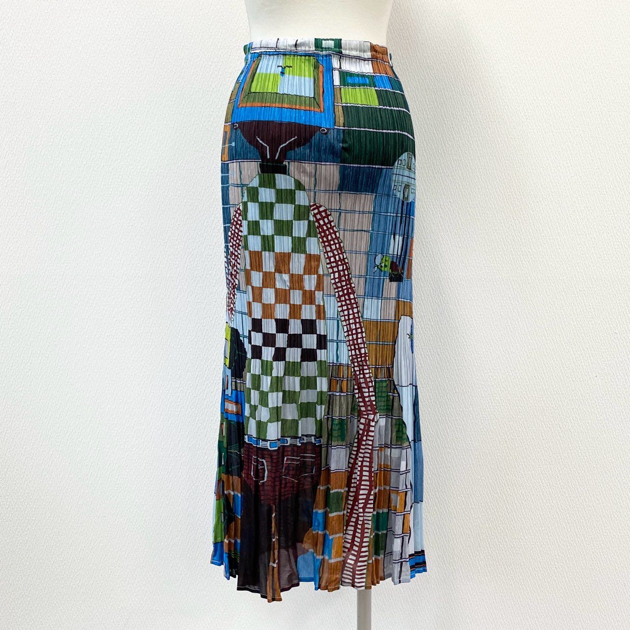 2f6 PLEATS PLEASE ISSEY MIYAKE プリーツプリーズ イッセイミヤケ グラデーション プリーツロングスカート 総柄プリント 日本製 PP14-JG145 3 マルチカラー