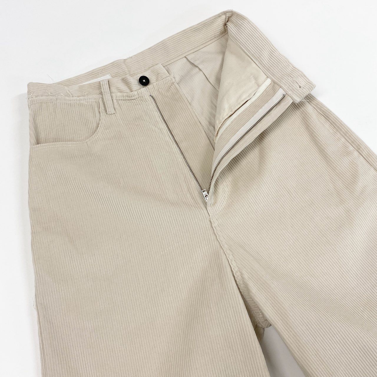 74c14 COMIEL FORTGENS カミエルフォートヘンス TOURIST JEANS CORDUROY コーデュロイパンツ タグ付き コットンパンツ XS オフホワイト コットン100%