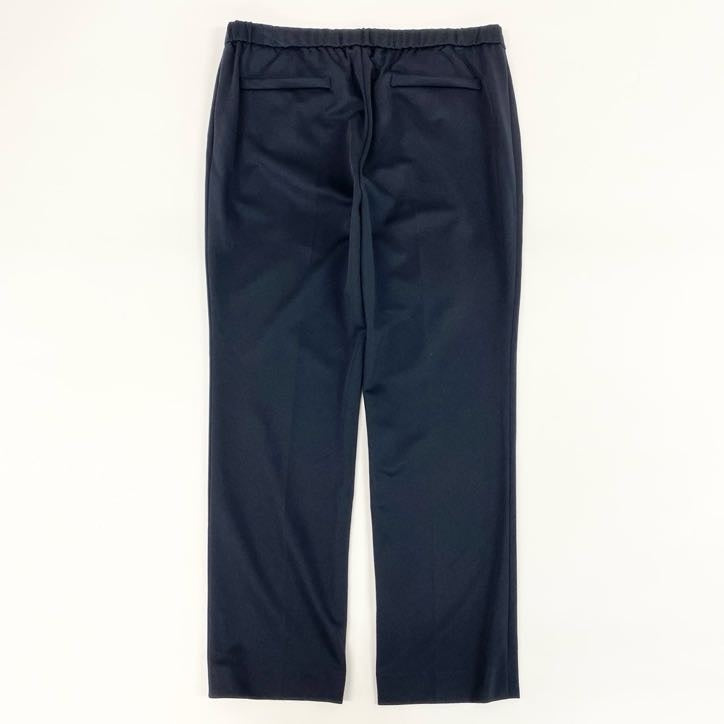 80g23 LEONARD レオナール スラックスパンツ オールストレッチ 無地 ウエストゴム レディース 女性用 0383461 44 ブラック