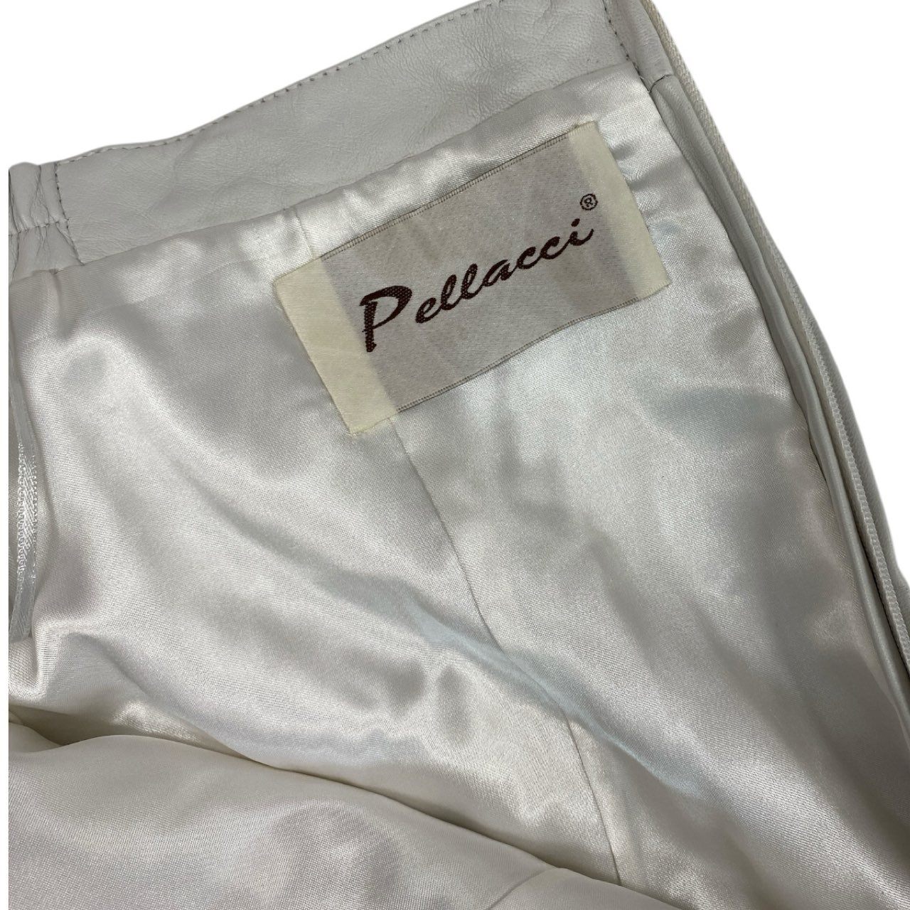 84k5《希少》 Pellacci 極白 パールミンク ロングスカート ホワイト 最高級本毛皮 MINK FUR リアルファーt18r