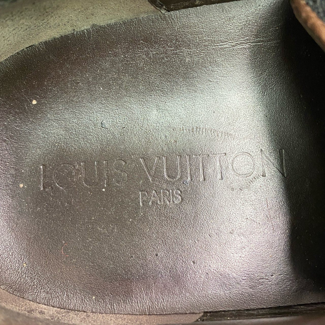 2d21 LOUIS VUTTON ルイヴィトン ダミエ ジェアン ローカットスニーカー 10 ブラック レザー シューズ イタリア製 箱付き