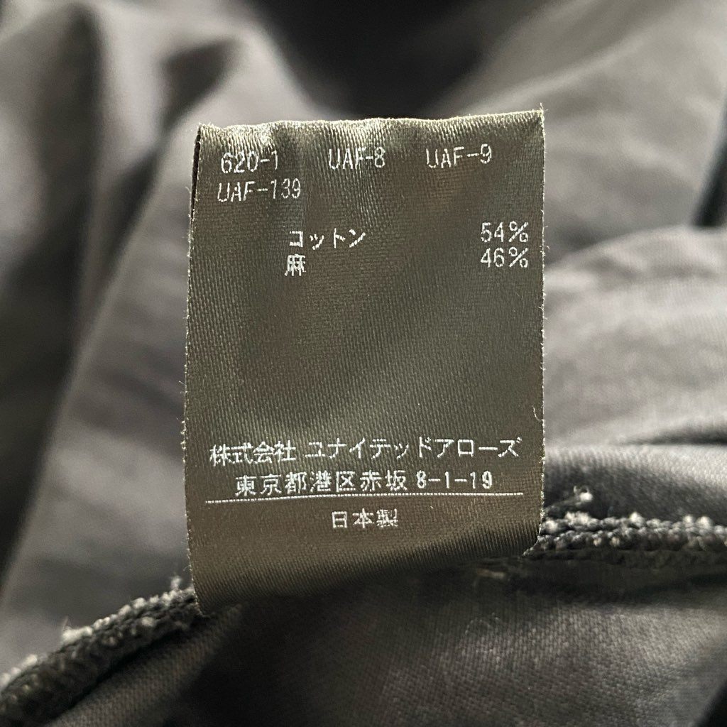19c24 6 ROKU ロク ワンショルダーワンピース ブラック ドレス ONE SHOULDER ONE PIECE 日本製 UNITED ARROWS
