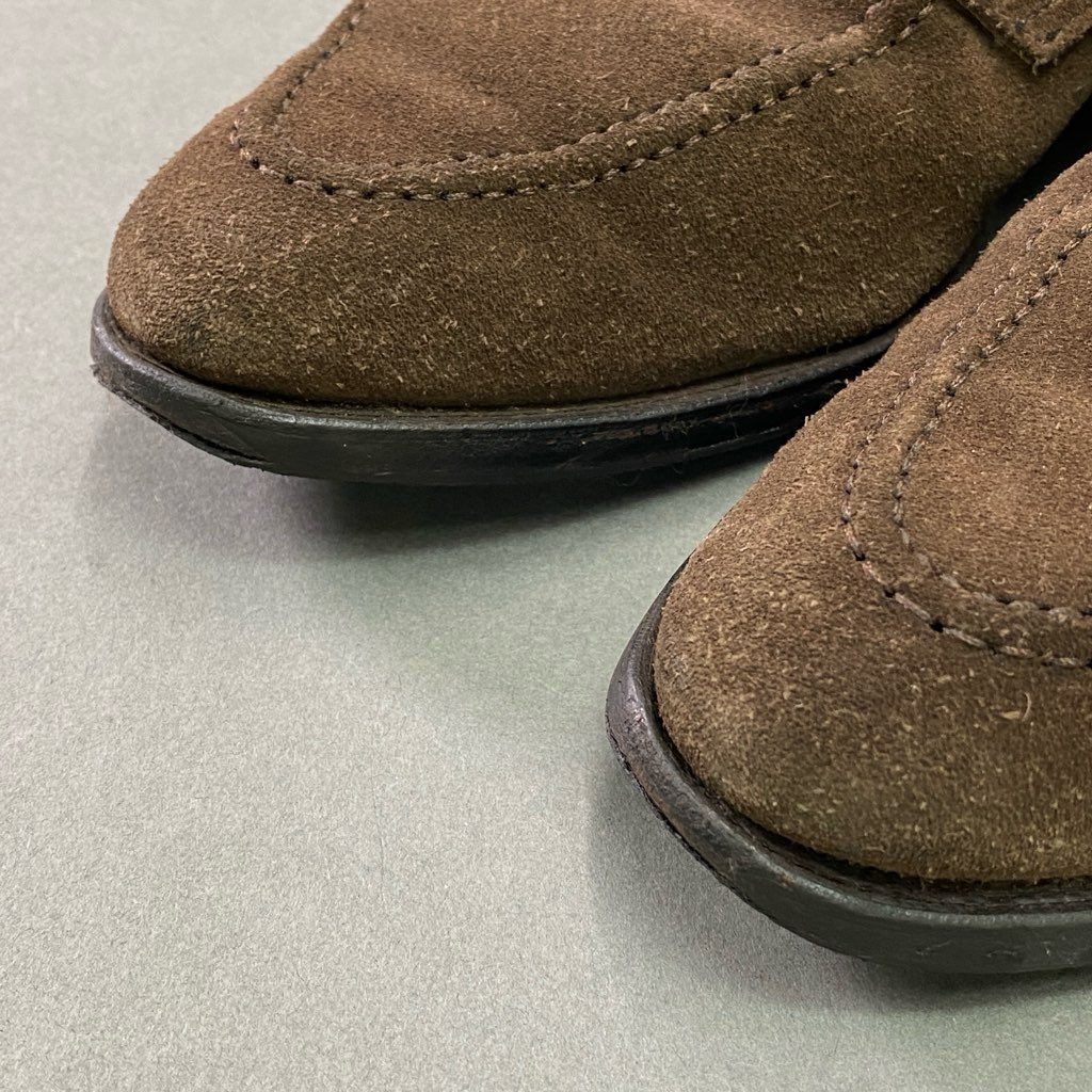 3e10 CROCKETT&JONES クロケットアンドジョーンズ Teign テイン コインローファー 6 1/2 ブラウン スエードレザー SELSEY セルシー シューズ 革靴