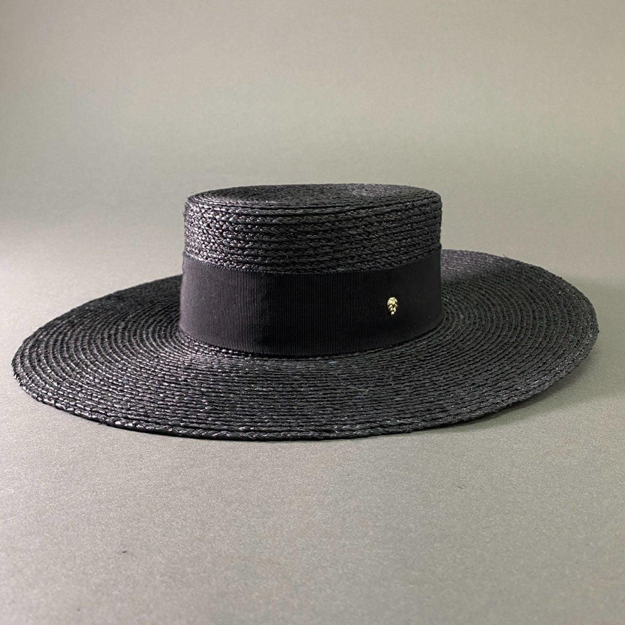 a17 《美品》 HELEN KAMINSKI ヘレンカミンスキー ALORA アローラ 麦わら ハット ワンサイズ ブラック スリランカ製 カンカン帽 HAT 帽子 夏