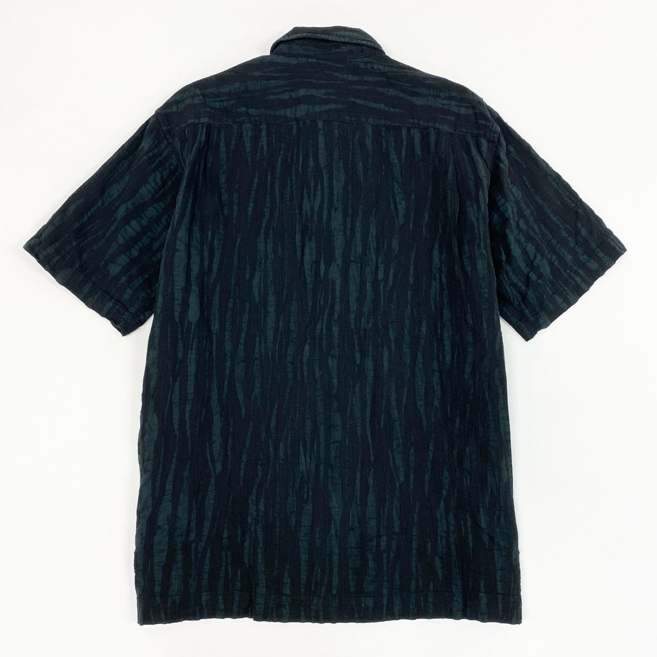 43e12 ISSEY MIYAKE イッセイミヤケ 半袖シャツ 総柄シャツ トップス サイズ2 ブラック ネイビー コットン100% メンズ
