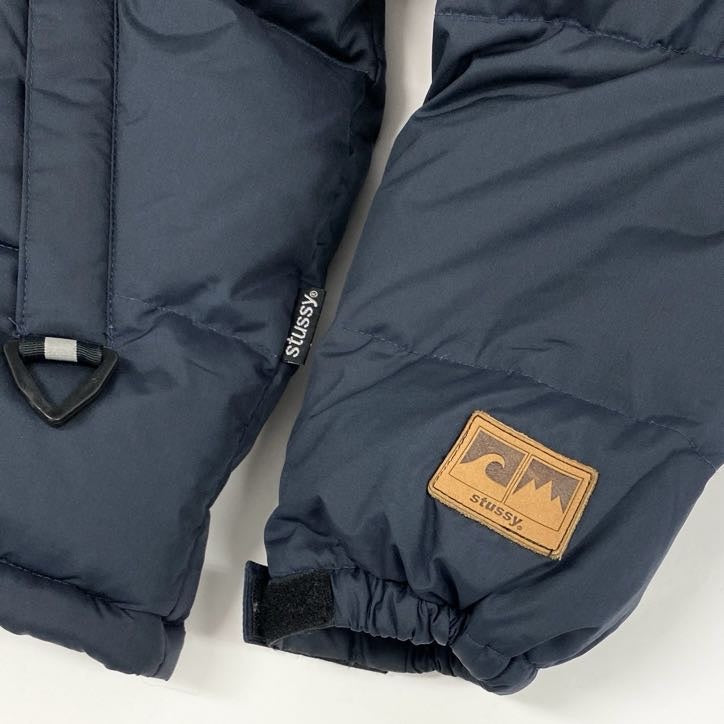 80g23 STUSSY SPORT ステューシー スポーツ 90s VINTAGE OLD STUSSY ダウンジャケット L カーキ ネイビー ヴィンテージ_