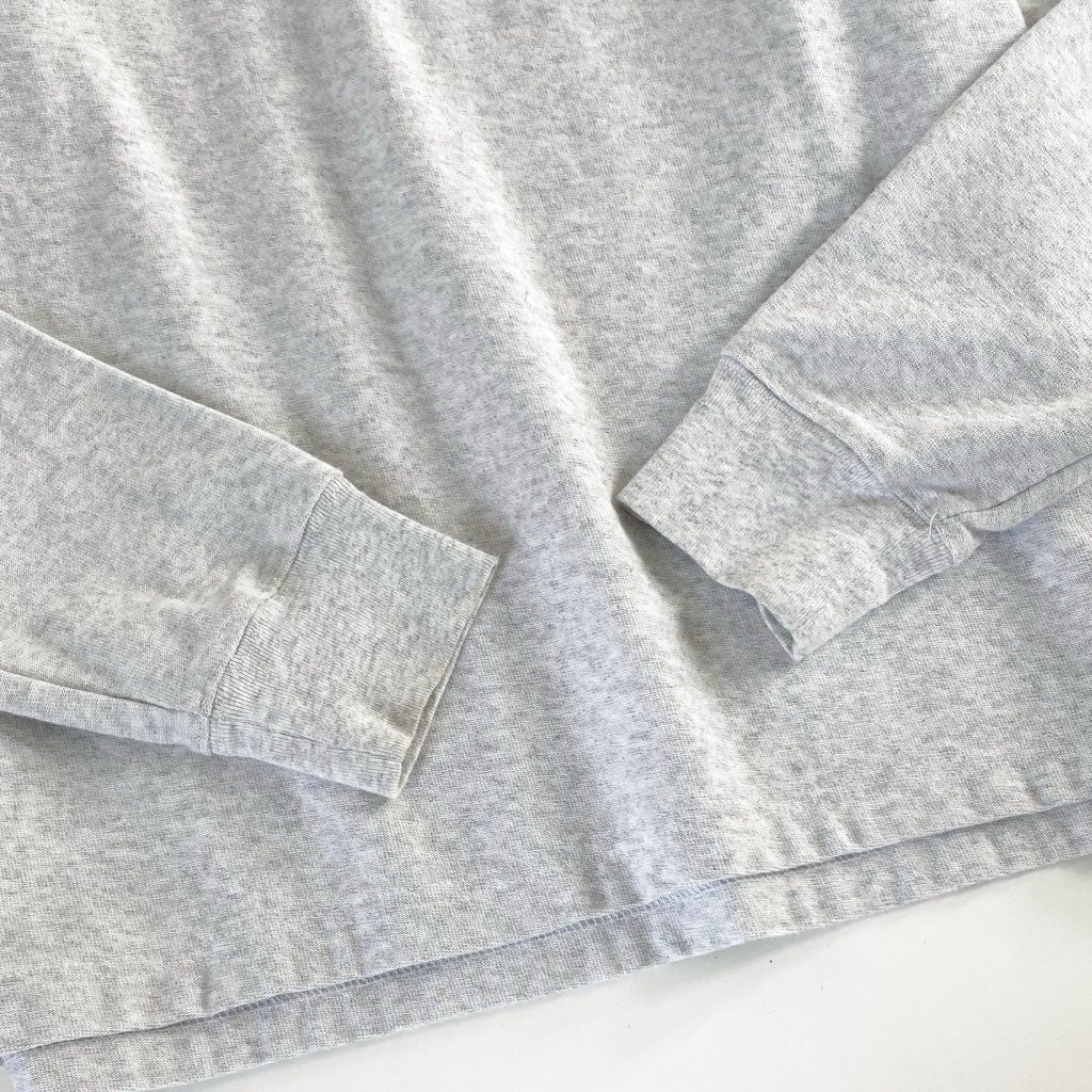 2d10-2 KITH キス Quinn Pocket クインポケット ロングスリーブTシャツ 長袖 ロンT ロゴ KHM030317 S グレー コットン100%