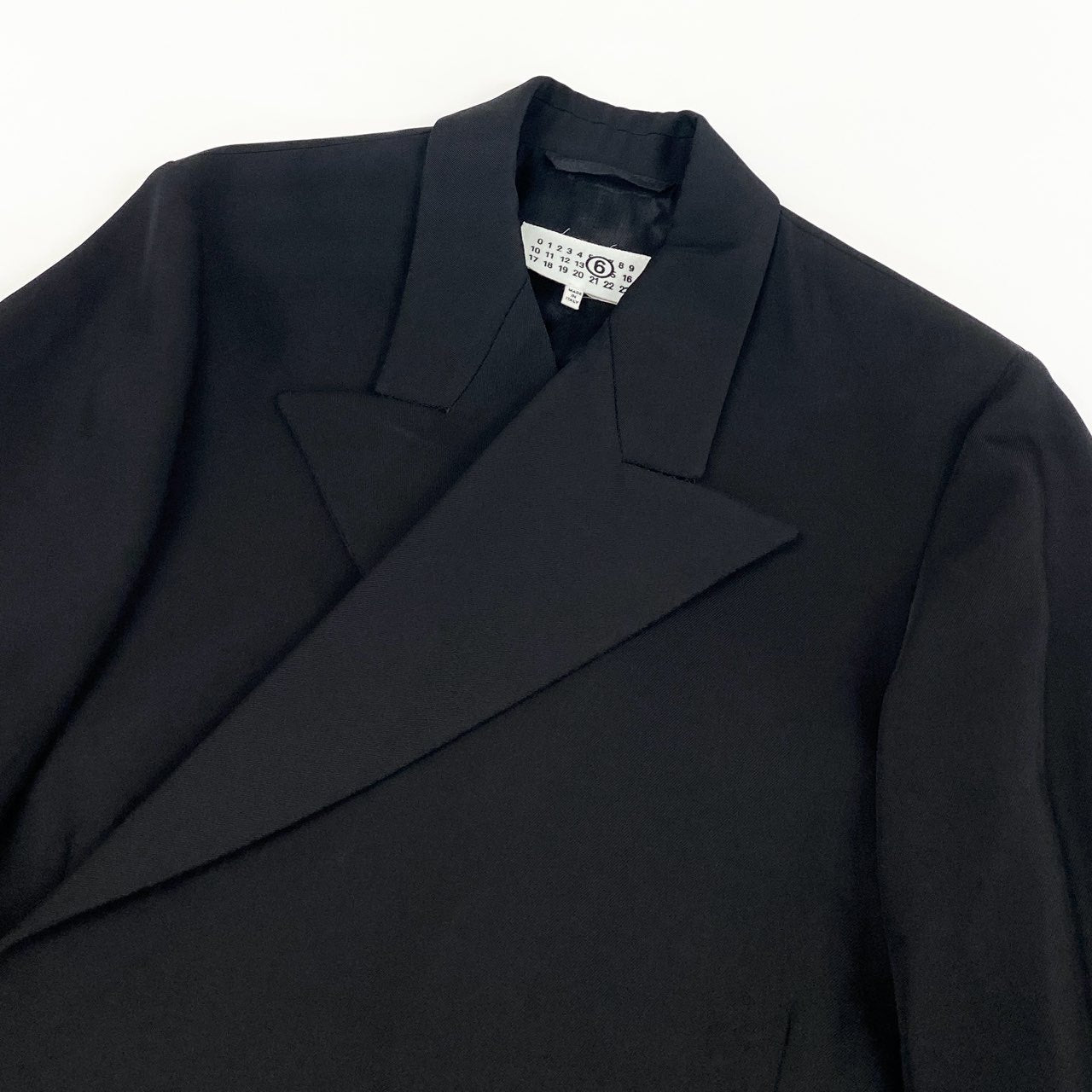 46e9 《未使用品》 MM6 Maison Margiela エムエムシックス メゾンマルジェラ 2024-25AW ダブルブレスト ブレザー S62BN0105 38 ブラック 現行 ジャケット タグ付き