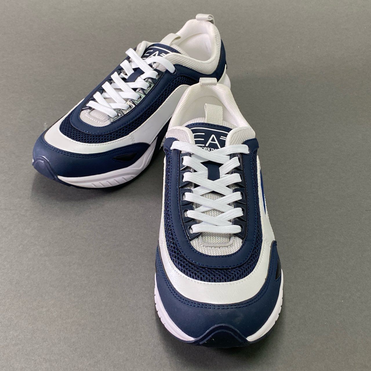 1f8 《美品》 EA7 EMPORIO ARMANI エンポリオアルマーニ Trainers スニーカー X8X061 26cm ネイビー ホワイト シューズ 箱付き