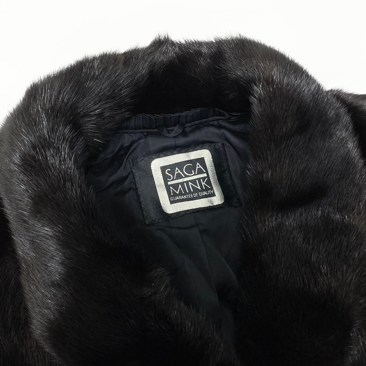 35d14 SAGA MINK サガミンク 銀サガ ウエストコート付 ダークミンク コート サイズF ダークブラウン 最高級本毛皮 Mink Fur Coat スリット入t18r