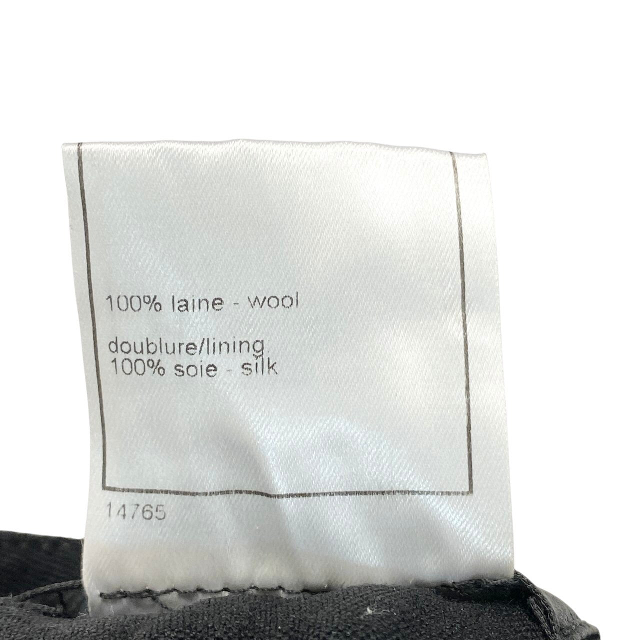 75e18 CHANEL スラックスパンツ ボトムパンツ P19726V11502 34サイズ ブラック ウール100% レディース 女性用u02t