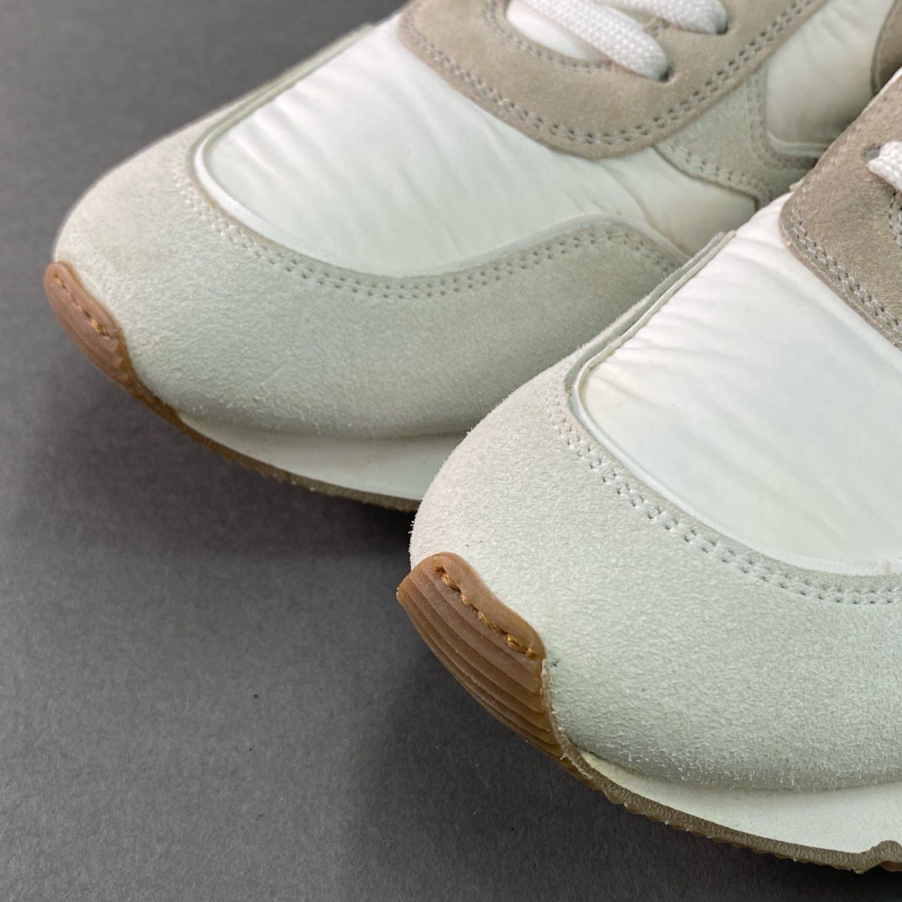 5g24 定価¥47.300 VOILE BLANCHE ボイルブランシェ LIAM POWER CHAMOIS リアムパワー スニーカー 40 ホワイト スエードレザー シューズ 箱付き_