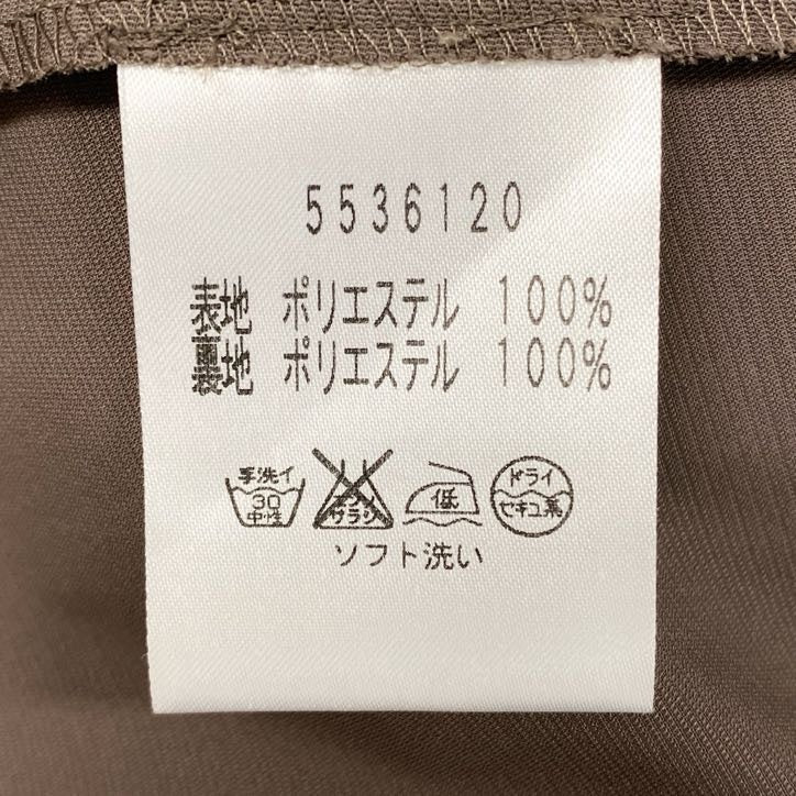 64g24 Rene ルネ タックプリーツ フレアスカート ノースリーブワンピース ドレス リボン レディース 女性用 5536120 36 カーキ系_
