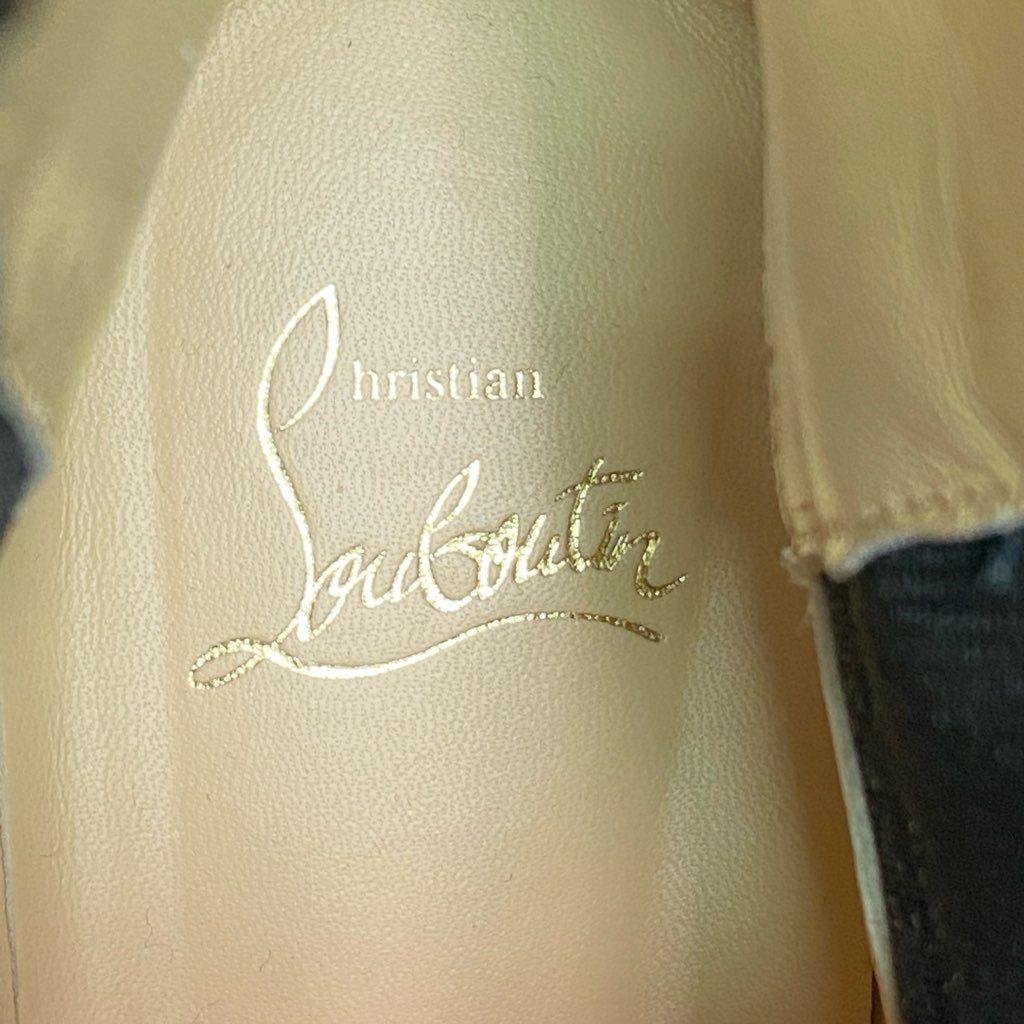 1f7 【現行品】 2025SS Christian Louboutin クリスチャンルブタン Chelsea Booty Lug チェルシーブーツ サイドゴアブーツ サイズ39 ブラック レディース 女性用 靴