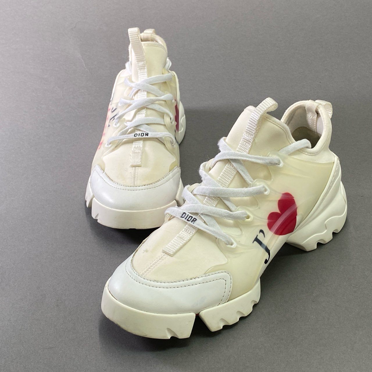 4d15 Christian Dior クリスチャンディオール D-CONNECT JETAIME ローカットスニーカー シューズ 37 1/2 ホワイト