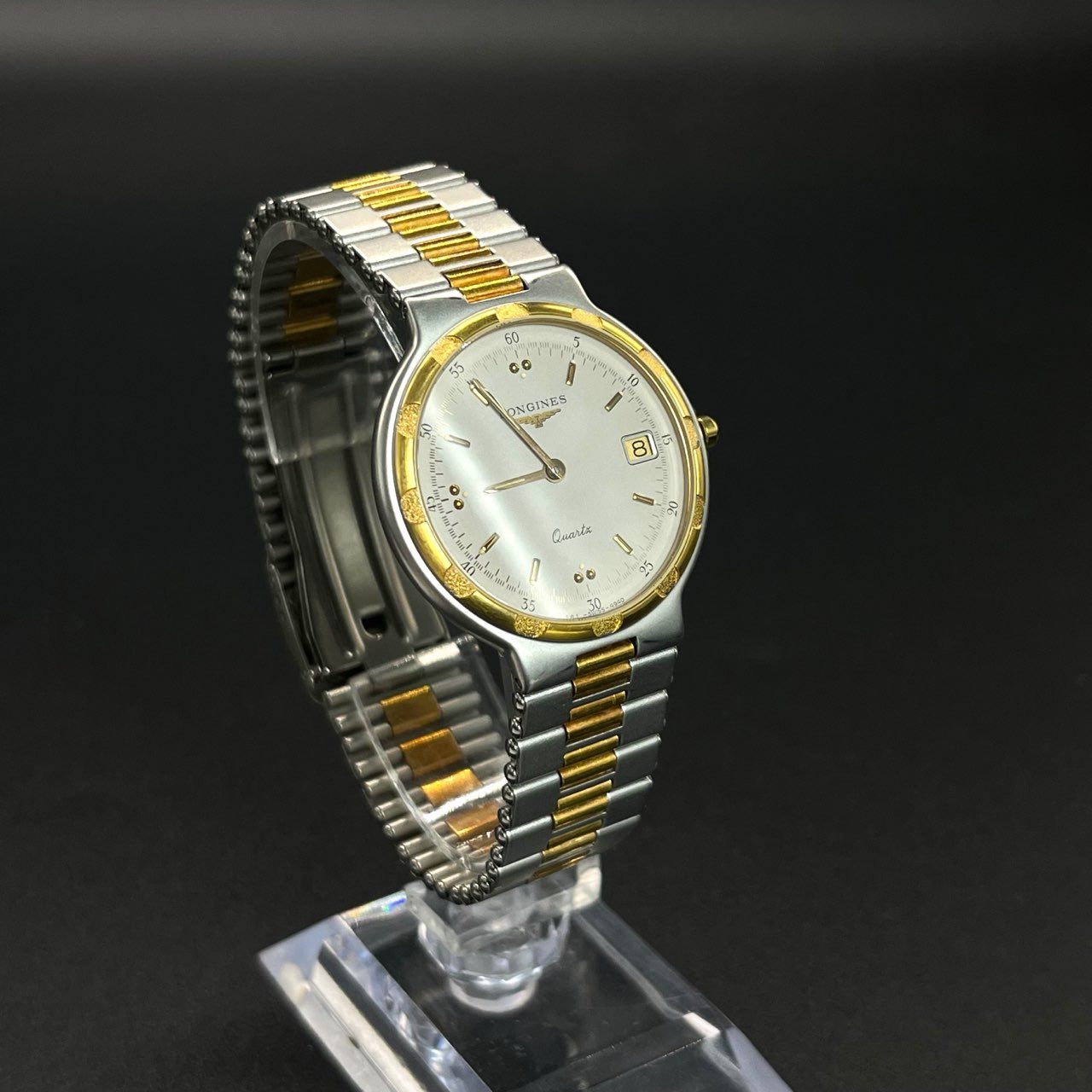 l5【電池交換済】LONGINES ロンジン Conquest コンクエスト クォーツ腕時計 ウォッチ L1.614.3 シルバー ゴールド ステンレス
