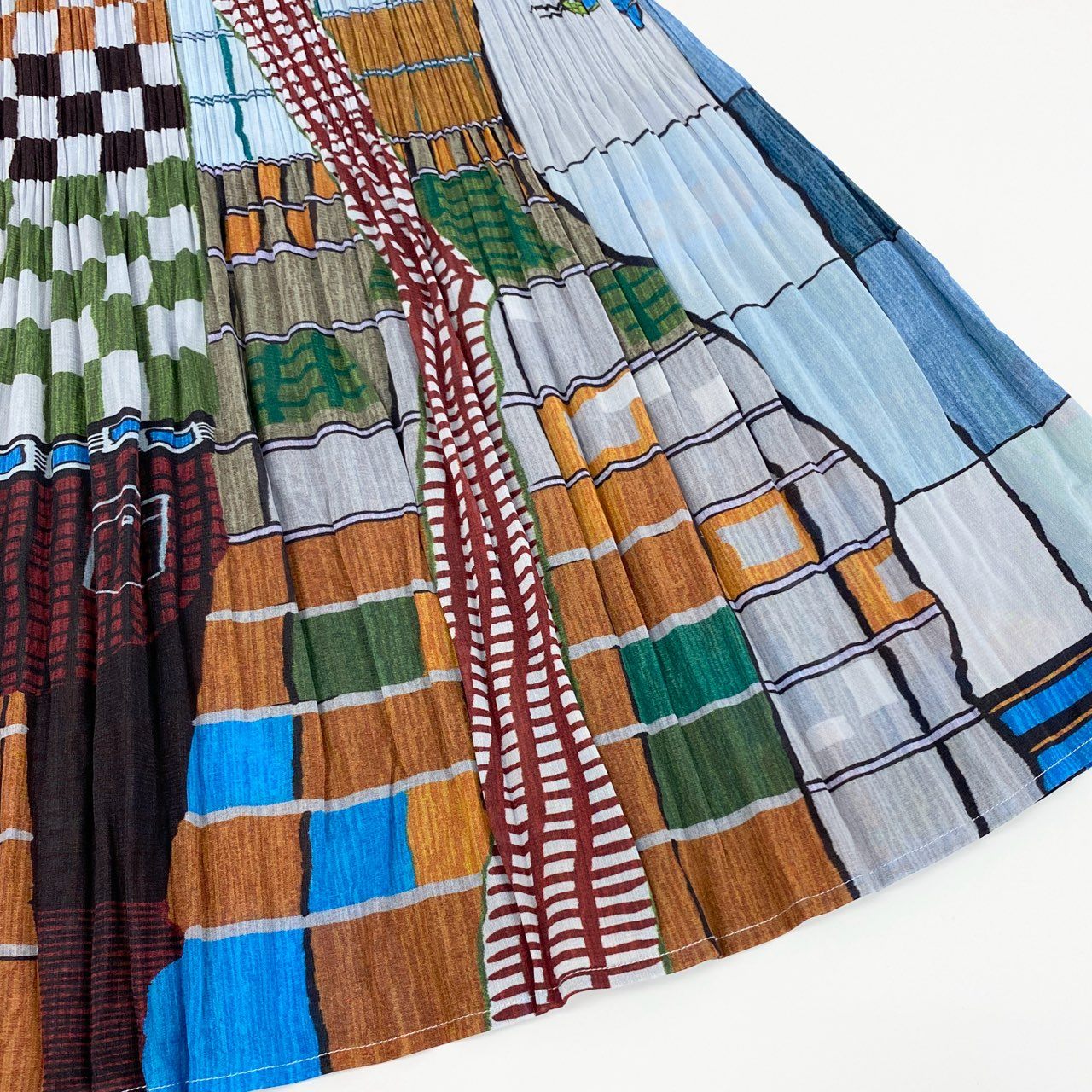 2f6 PLEATS PLEASE ISSEY MIYAKE プリーツプリーズ イッセイミヤケ グラデーション プリーツロングスカート 総柄プリント 日本製 PP14-JG145 3 マルチカラー
