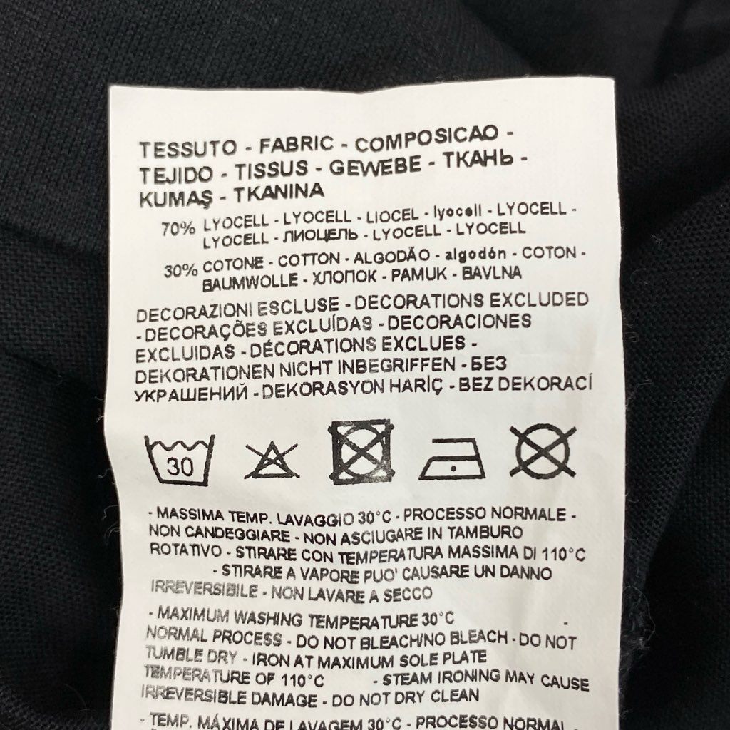 4f7 EMPORIO ARMANI エンポリオアルマーニ 半袖Tシャツ カットソー Tシャツ イーグル ロゴ刺繍 ストレッチ素材 サイズM ダークネイビー メンズ 紳士服