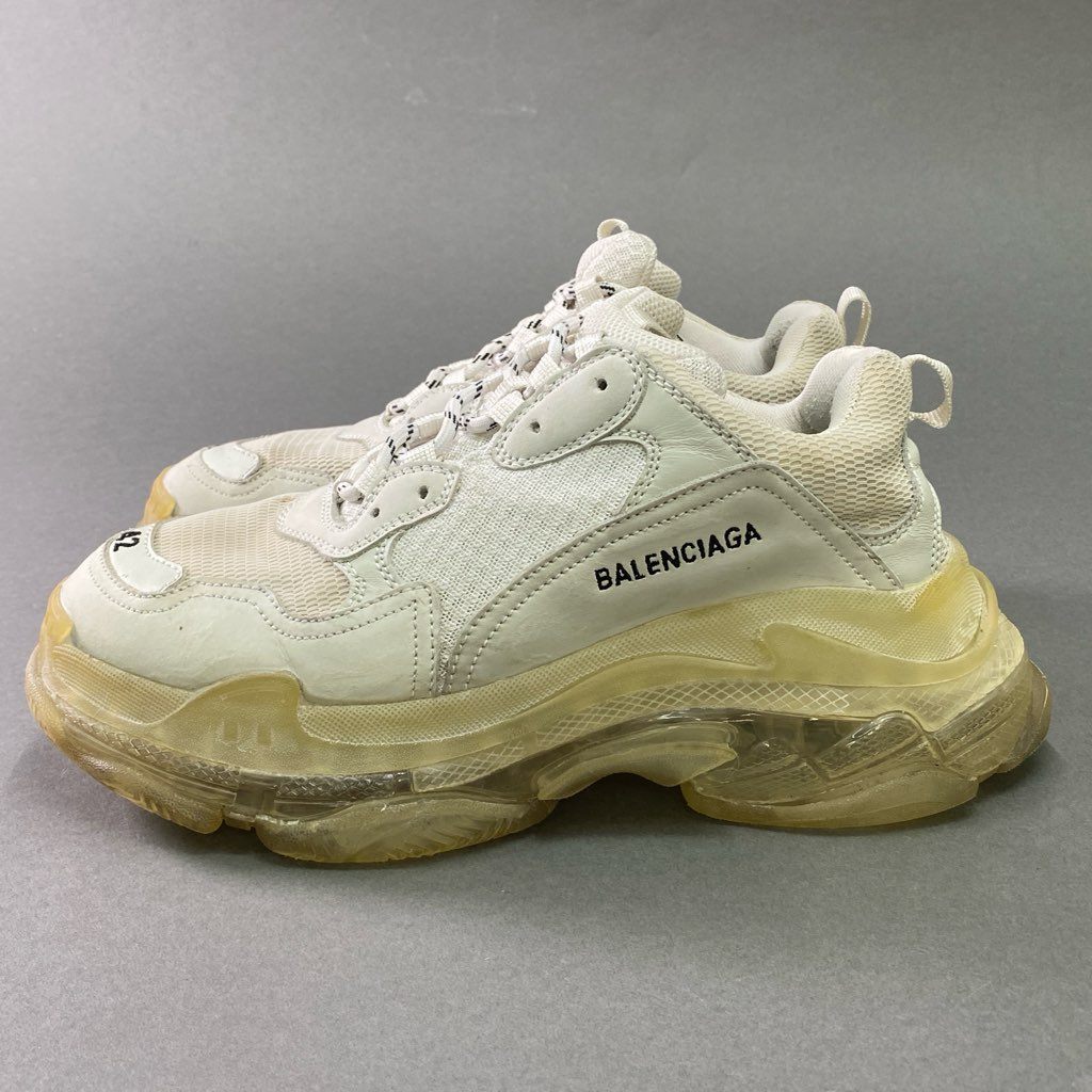 7e10 BALENCIAGA バレンシアガ TRIPLE S トリプルエス 厚底スニーカー 27.5cm ホワイト シューズ