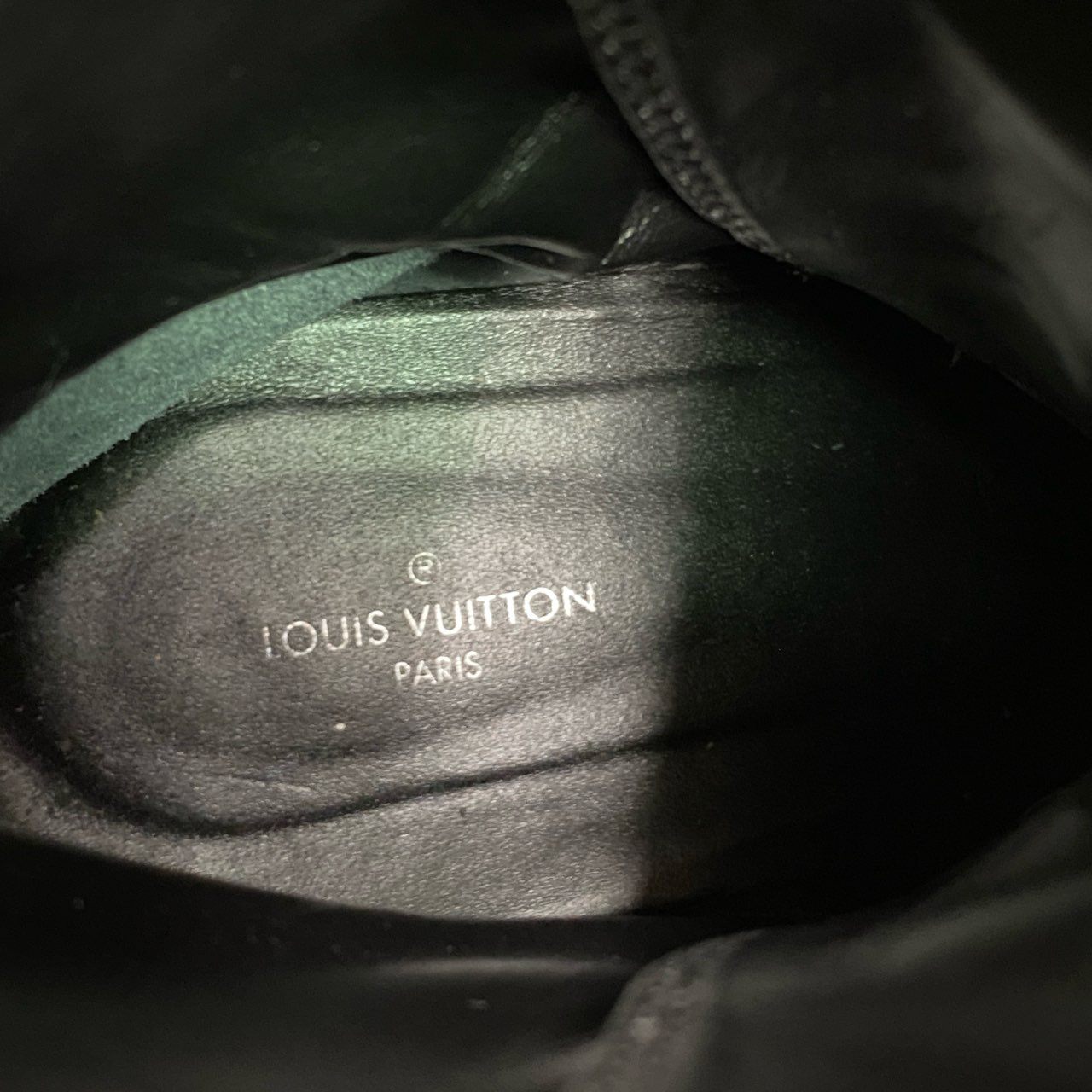 1f27 《美品》 LOUIS VUITTON ルイヴィトン ローリエートライン LVベルト レースアップブーツ 39 ブラック レザー シューズ