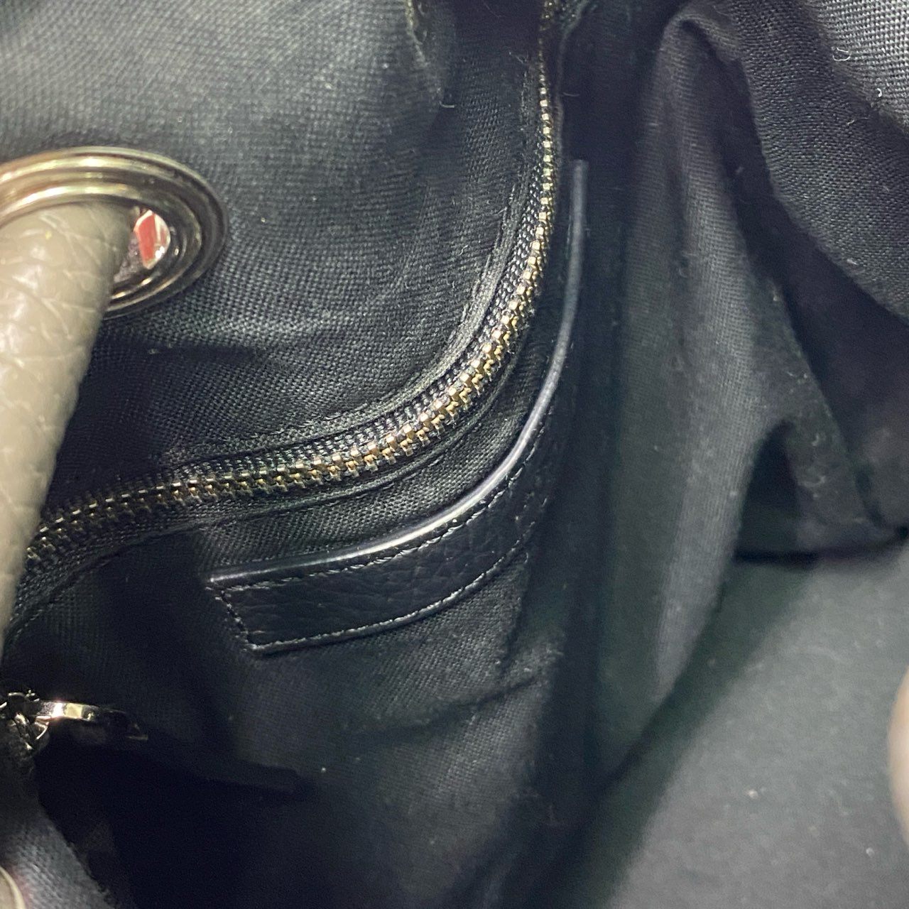 Fc6 VASIC ヴァジック Bond Mini 巾着バッグ グレー レザー Hand Bag ハンドバッグ ショルダー カバン