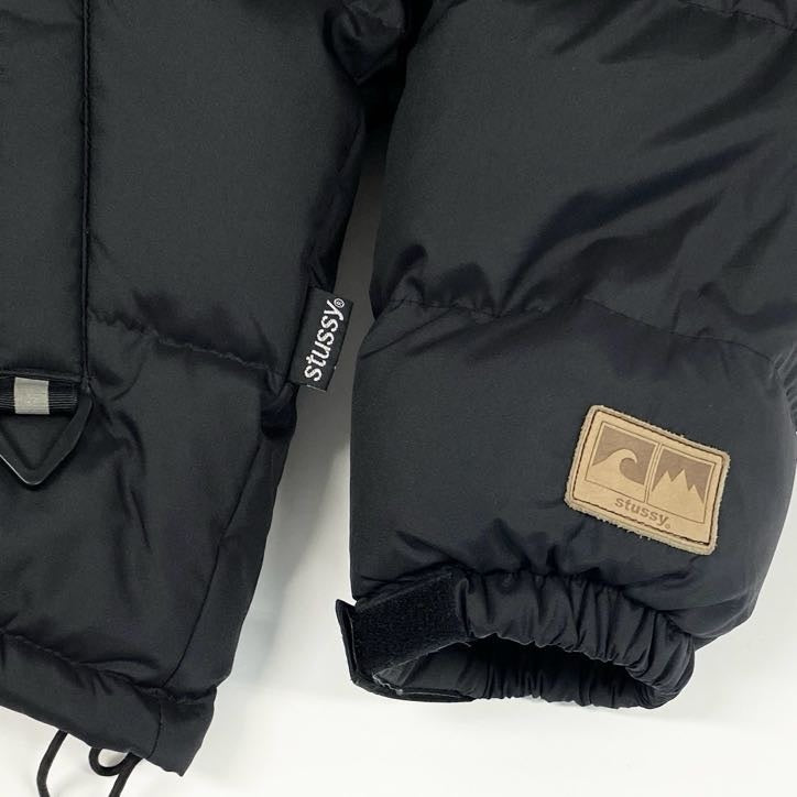 68g24 STUSSY SPORT ステューシー スポーツ 90s VINTAGE OLD STUSSY ダウンジャケット M ブラック ヴィンテージ_