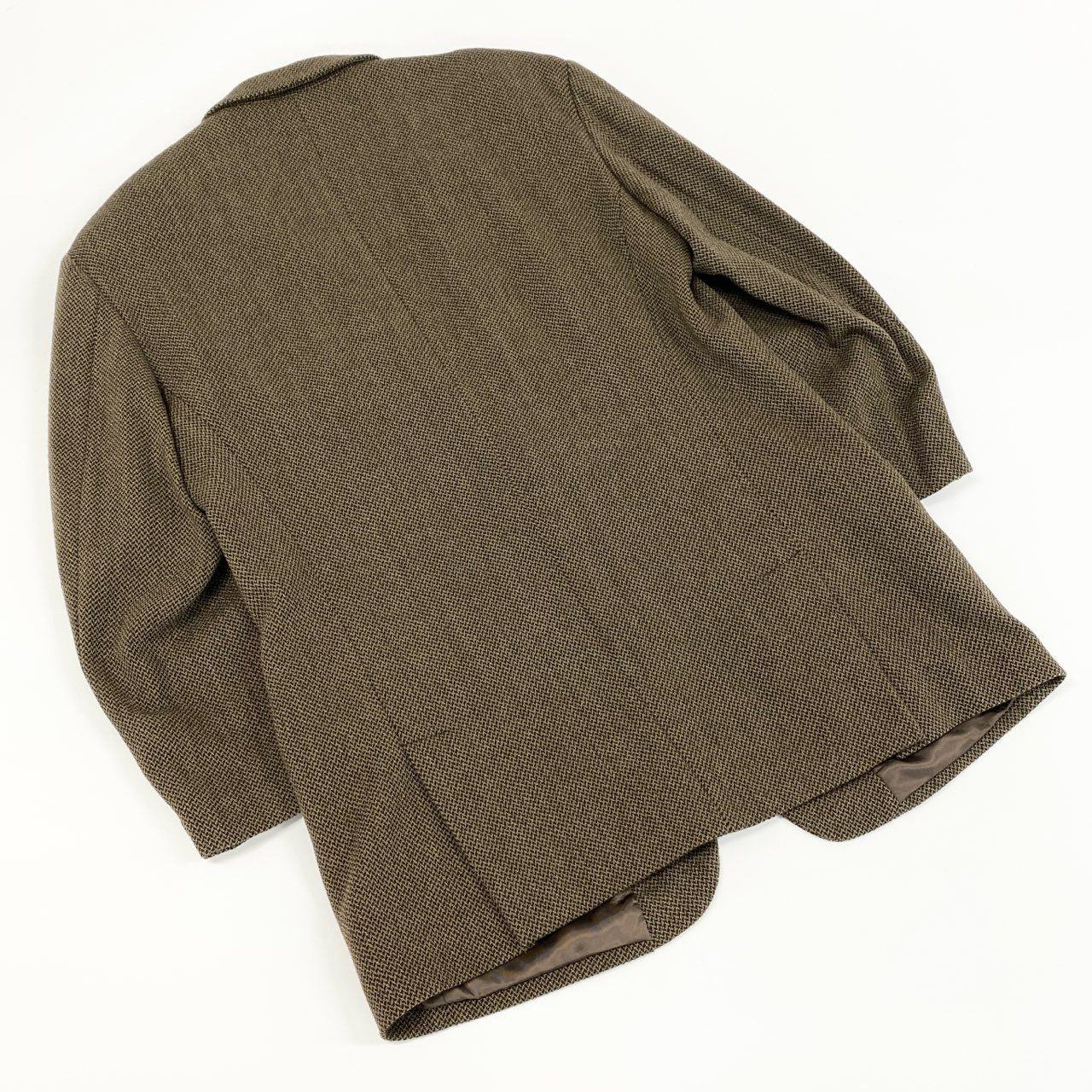 25f14 GIORGIO ARMANI ジョルジオアルマーニ ヴィンテージ ウールテーラードジャケット 40 ブラウン Vintage ブレザー スーツ