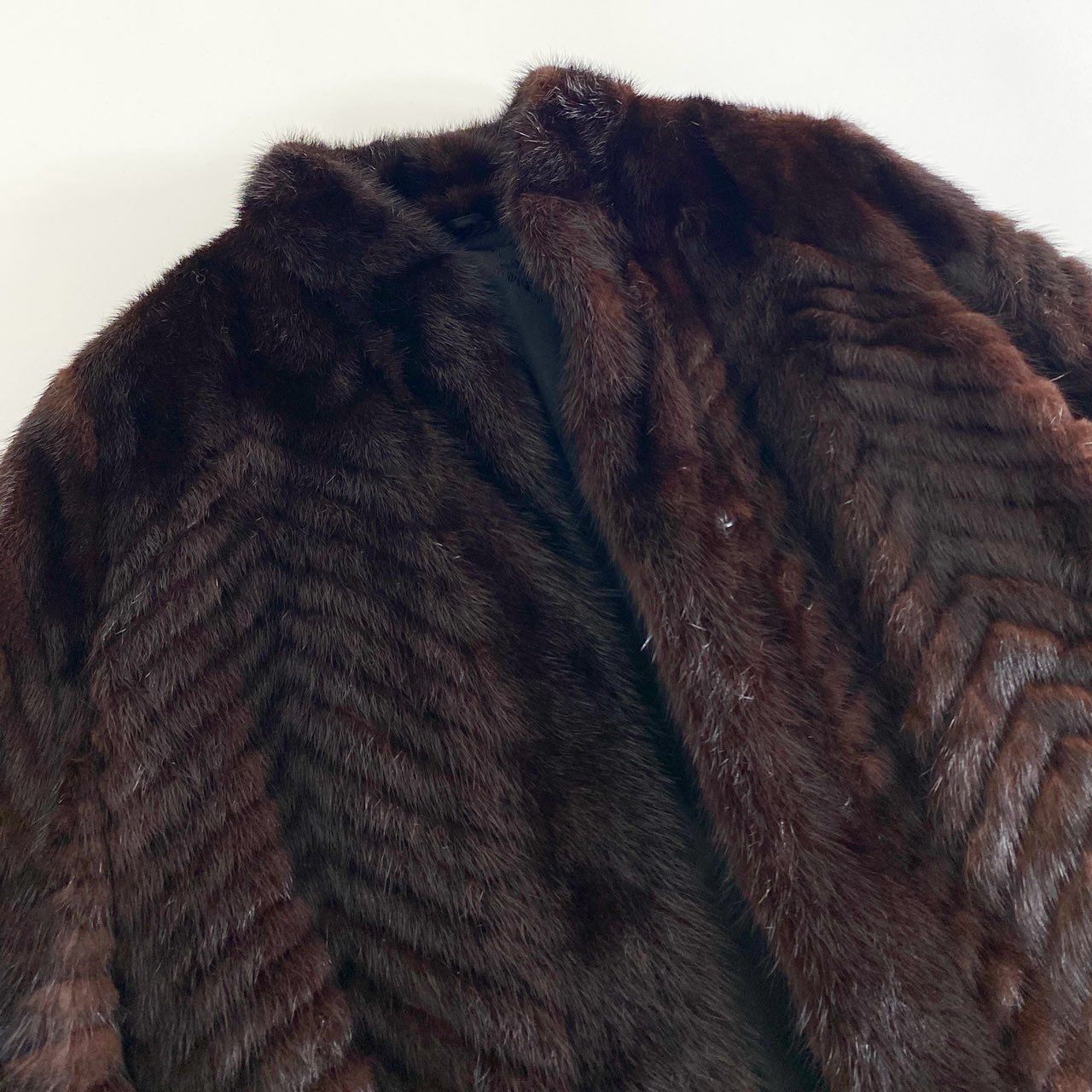 51d24 【本毛皮】ダークミンク ミンクコート 毛皮コート 13号 ダークブラウン ミンクファー MINK FUR レディース ジャケット