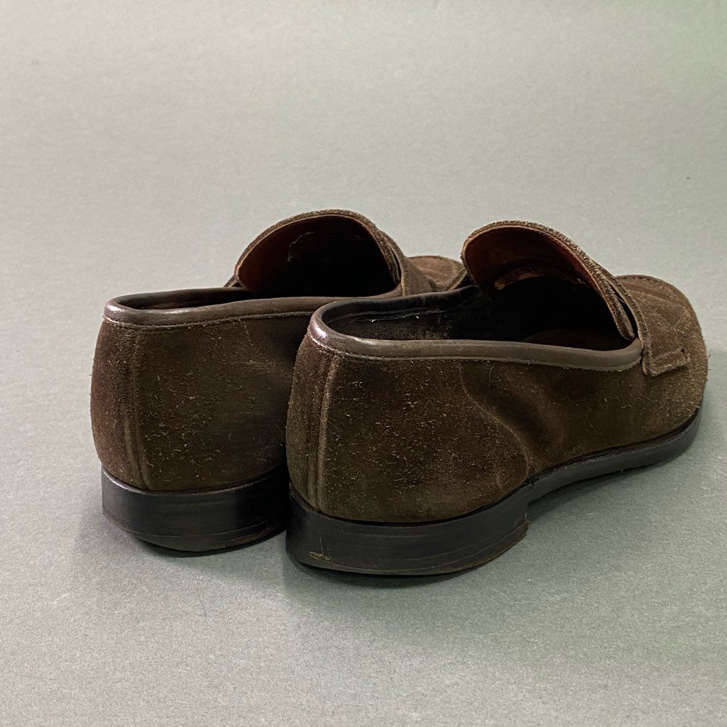 3e10 CROCKETT&JONES クロケットアンドジョーンズ Teign テイン コインローファー 6 1/2 ブラウン スエードレザー SELSEY セルシー シューズ 革靴