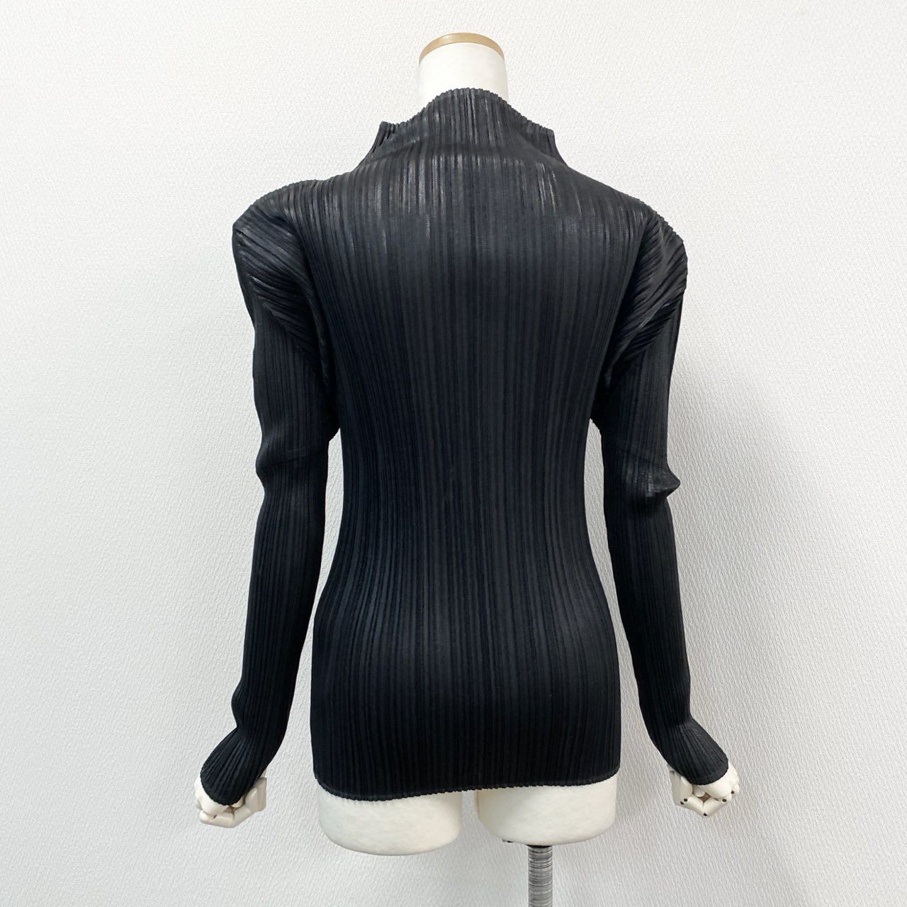 62g18 PLEATS PLEASE プリーツプリーズ 光沢プリント 変形カットソー トップス PP78JK404 サイズ3 ブラック ポリエステル100 レディース 日本製